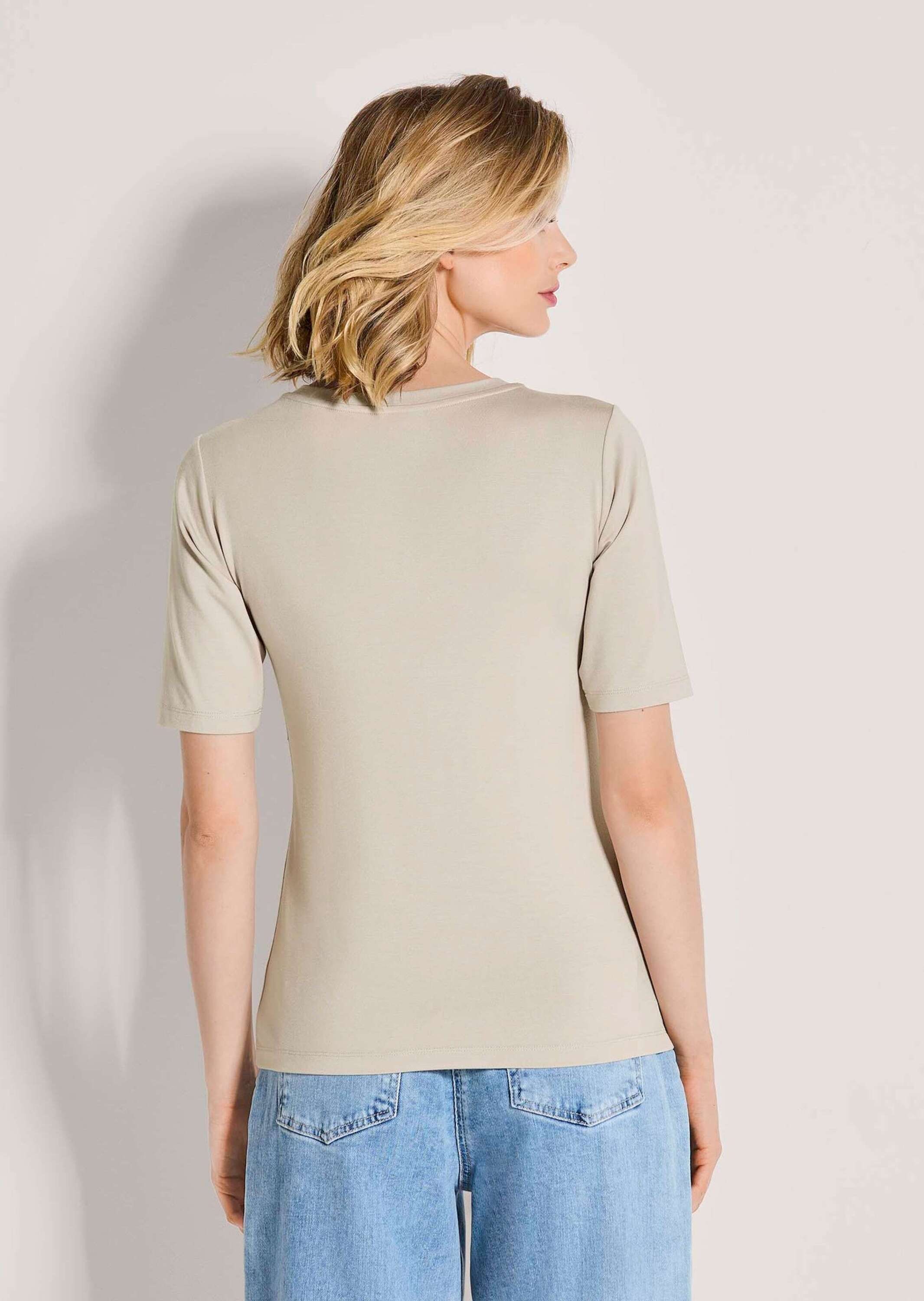 MADELEINE Kurzarmshirt »Shirt Printshirt mit Strass« Strass-Applikationen