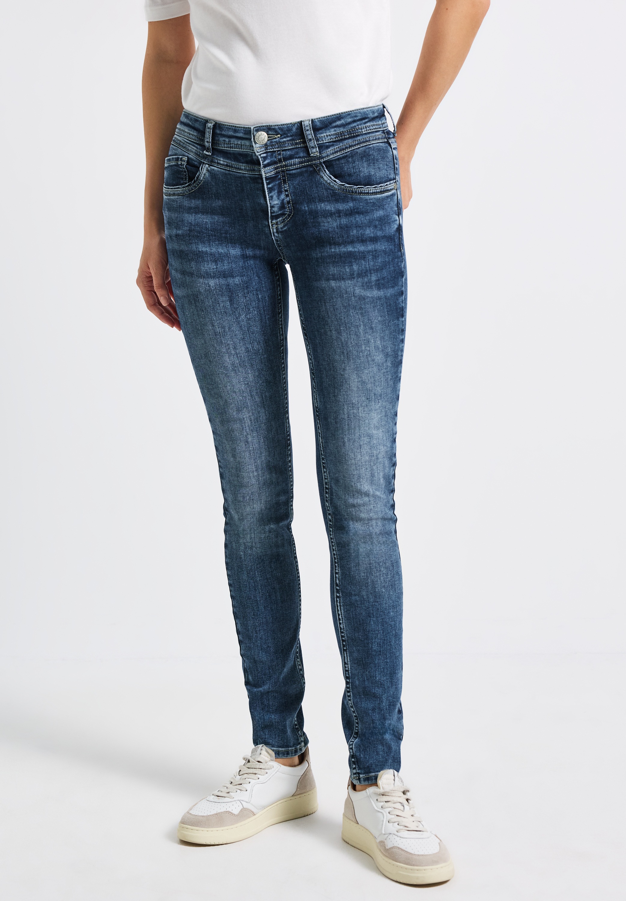 STREET ONE Slim-fit-Jeans, Middle Waist