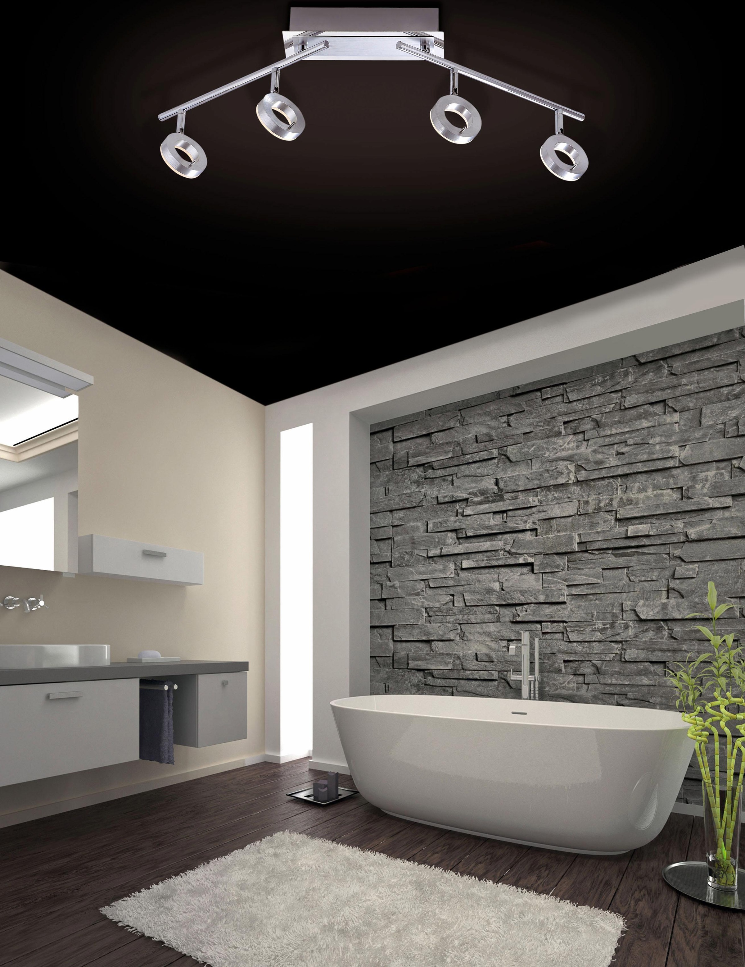 Paul Neuhaus Deckenleuchte »SILEDA« LED-Board 1 Stk. Warmweiß inkl. festverbaute LED, IP44, Spotköpfe verstellbar