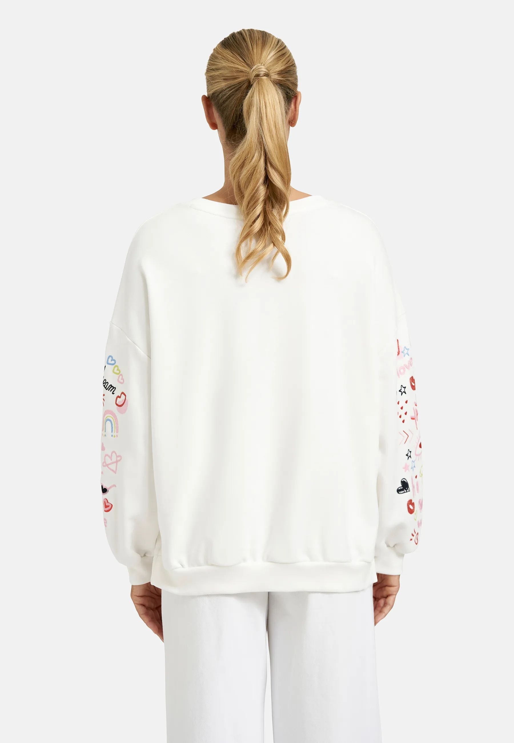 Smith & Soul Sweatshirt , mit V-Ausschnitt, Oversize, bestickt
