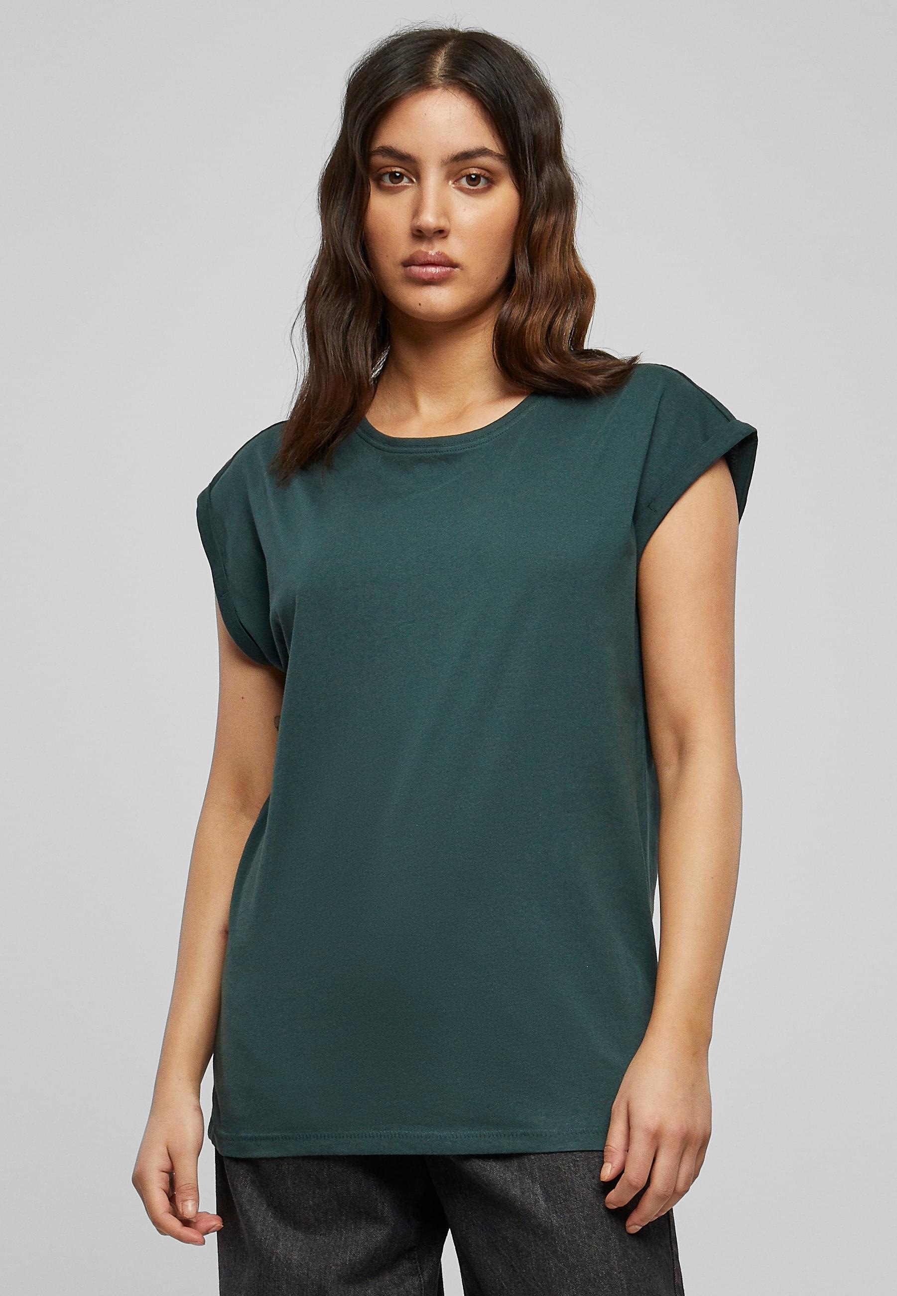 URBAN CLASSICS Kurzarmshirt »Urban Classics Damen Ladies Extended Shoulder Tee«, (1 tlg.)