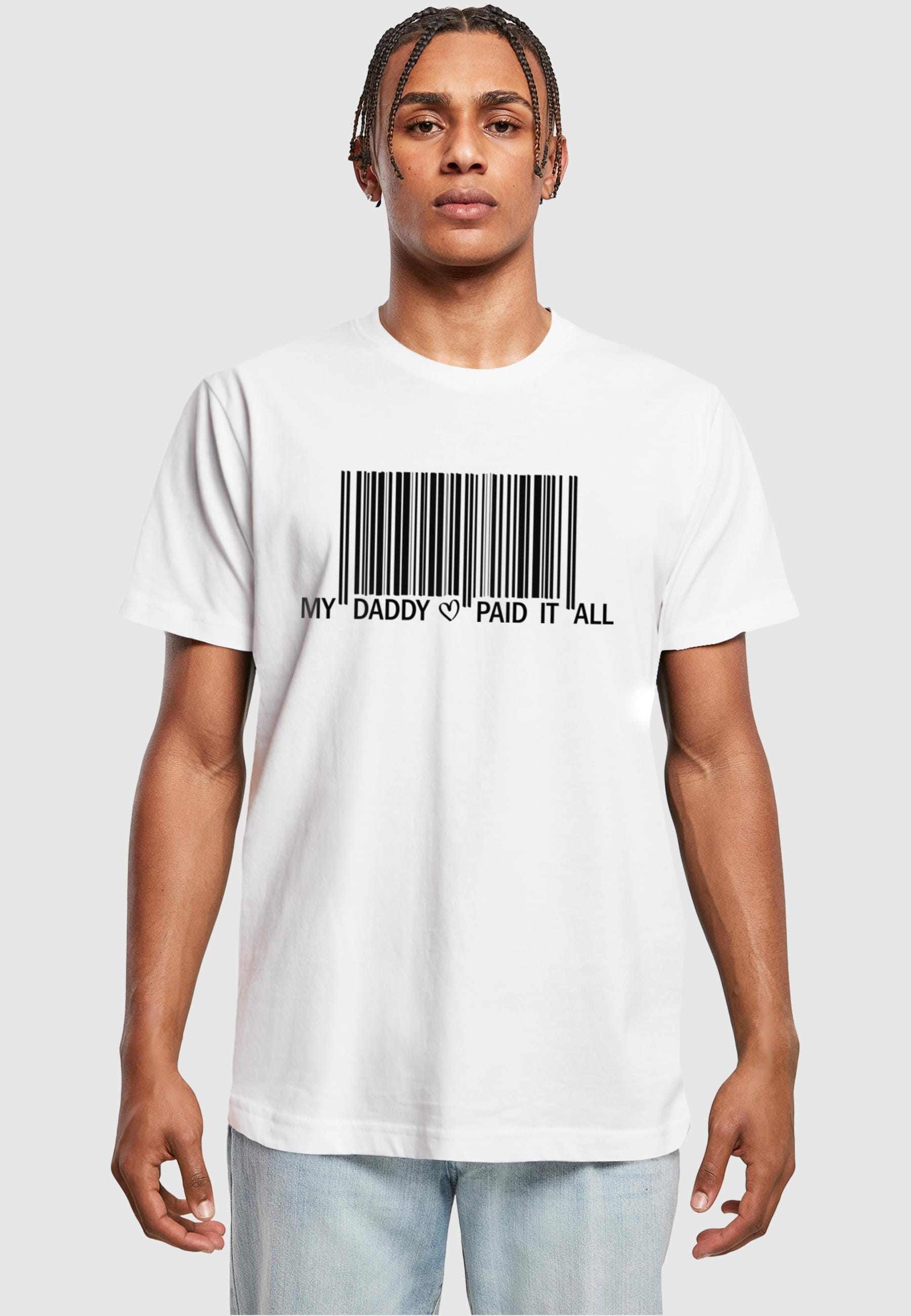 Merchcode T-Shirt »Merchcode Herren Dad Pay Barcode T-Shirt Round Neck«, (1 tlg.)