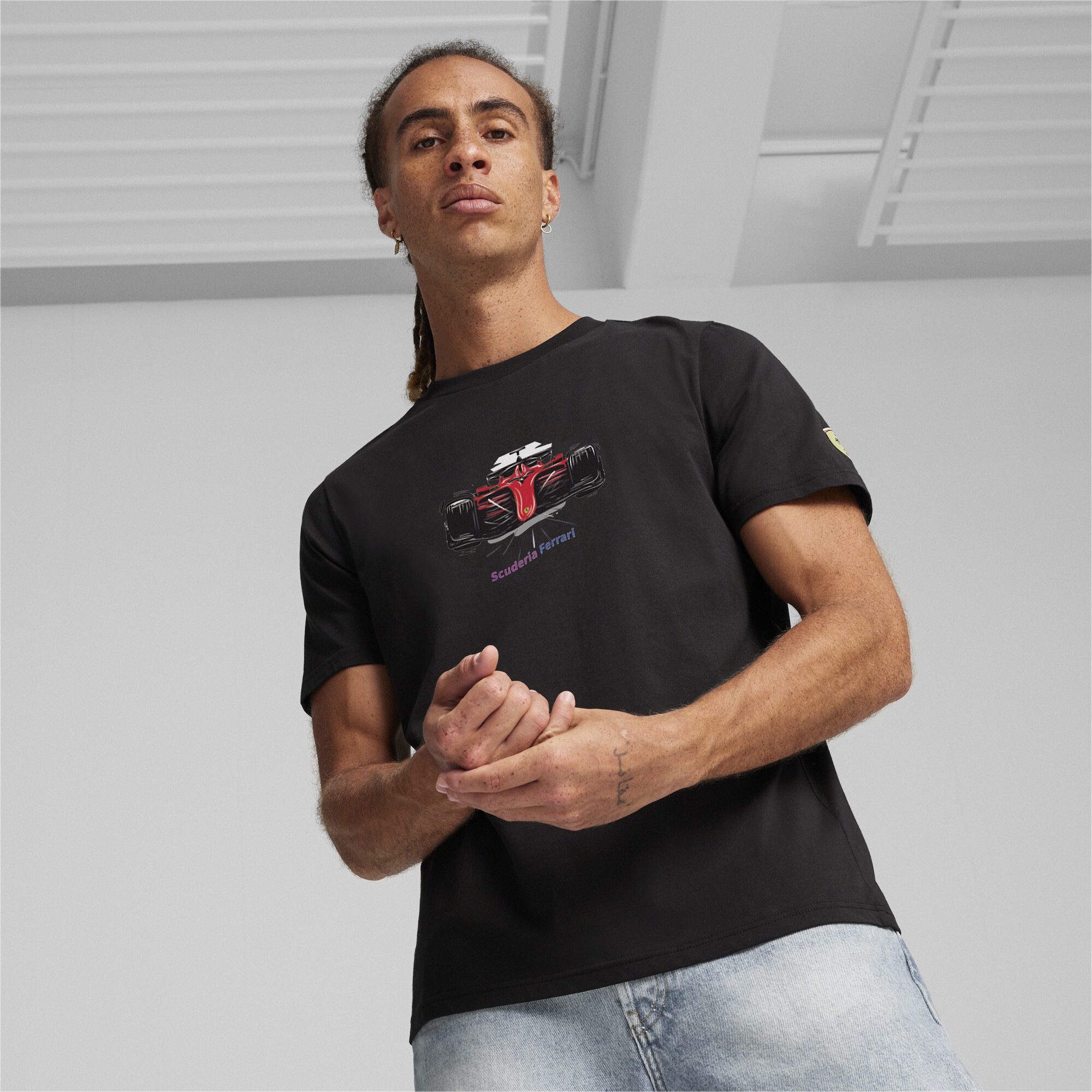 PUMA T-Shirt »Scuderia Ferrari Race Motorsport T-Shirt mit Grafik Herren«