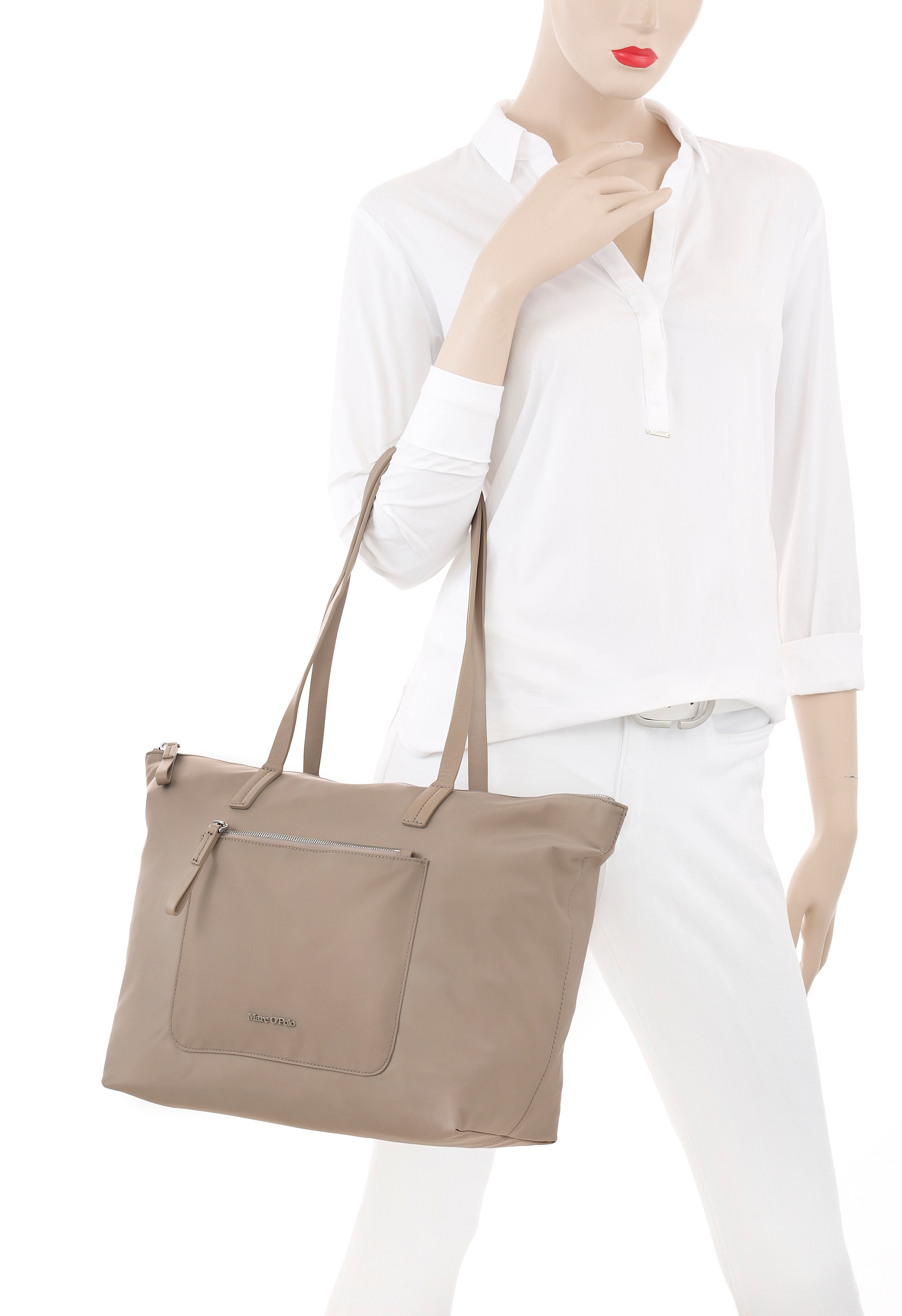 Marc O'Polo Accessories Shopper »Nilli« große Damen-Handtasche, Umhängetasche, Einkaufstasche mit Fronttasche