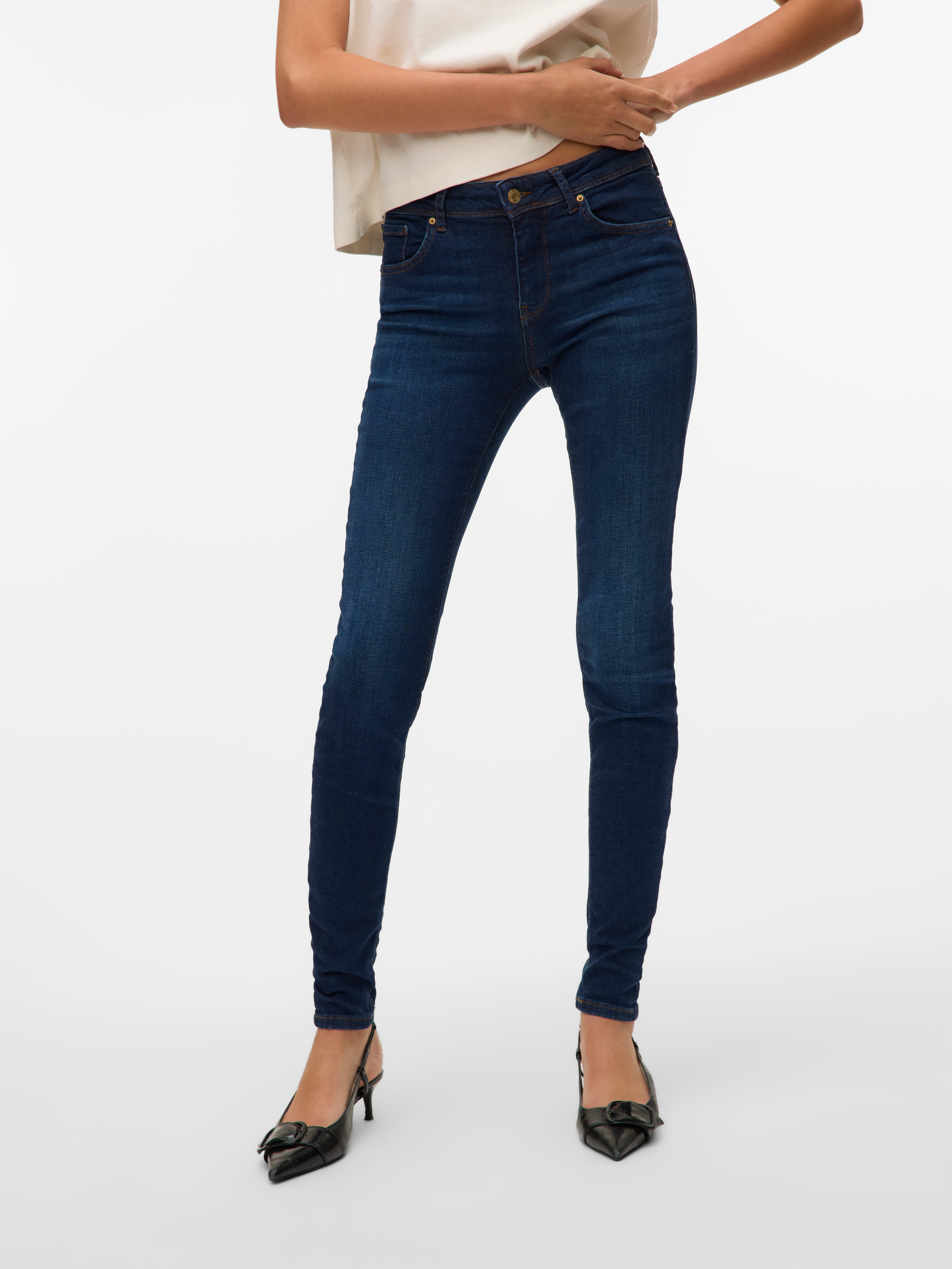 Thumbnail - Vero Moda Skinny-fit-Jeans "VMLUX MR SLIM JEANS"