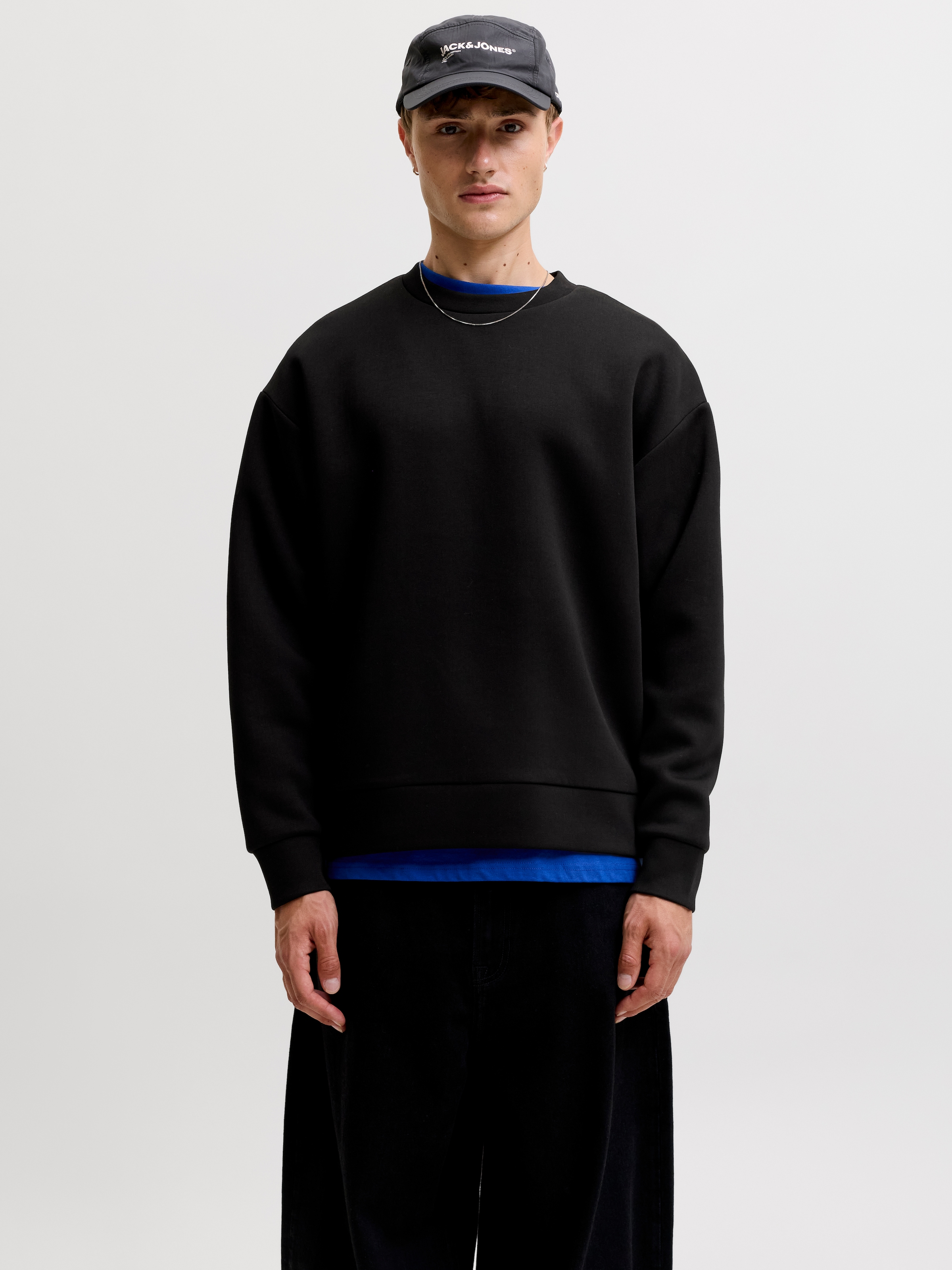 Jack & Jones Sweatshirt "JJEBARRON SWEAT CREW NECK NOOS", Materialmix, loose fit