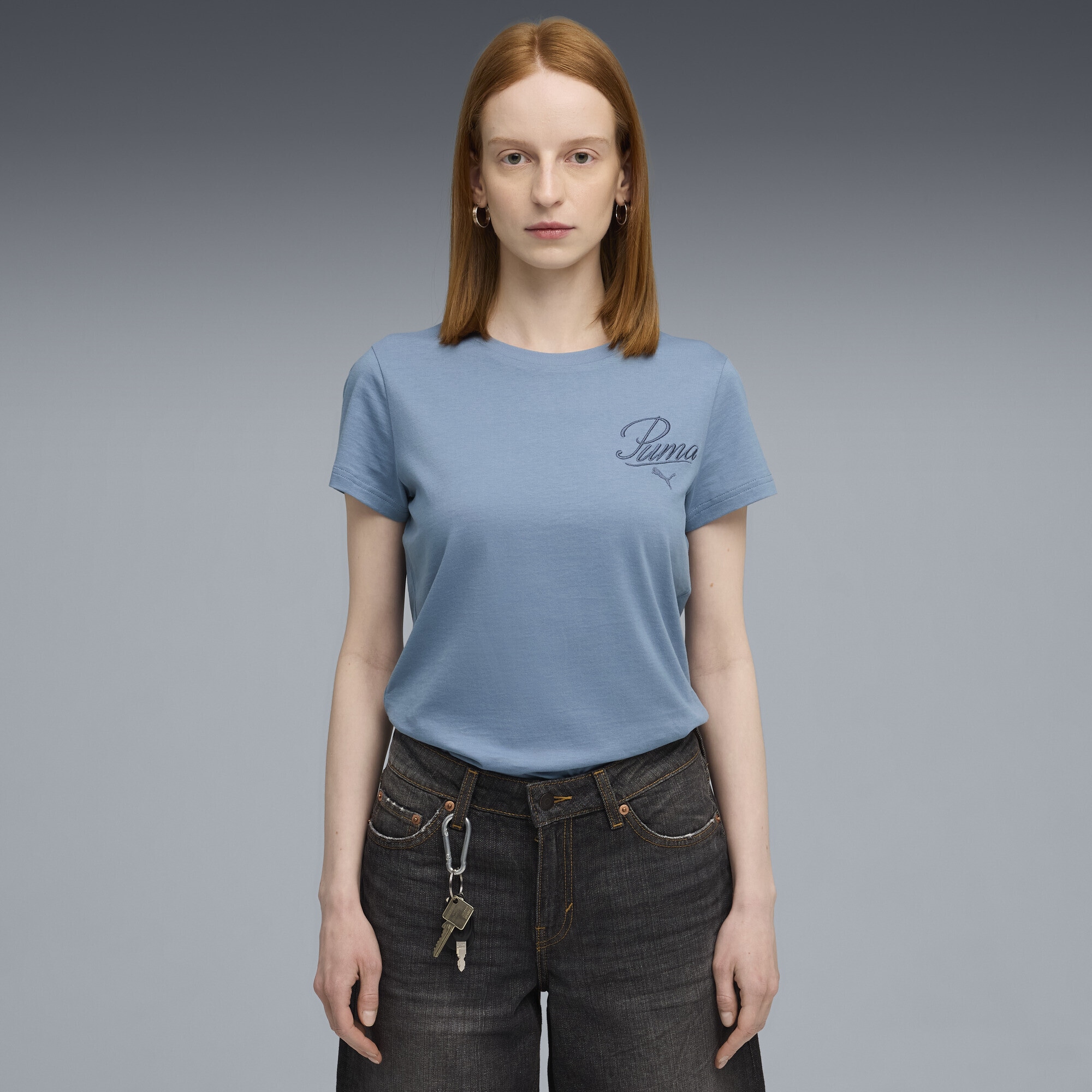 PUMA T-Shirt »ESS SCRIPT T-Shirt Damen«