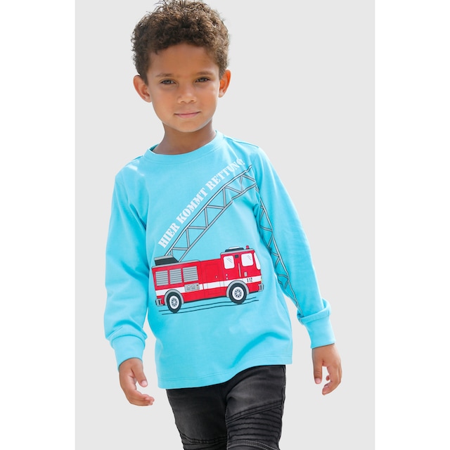 KIDSWORLD Langarmshirt »HIER KOMMT RETTUNG«, Feuerwehr kaufen | BAUR