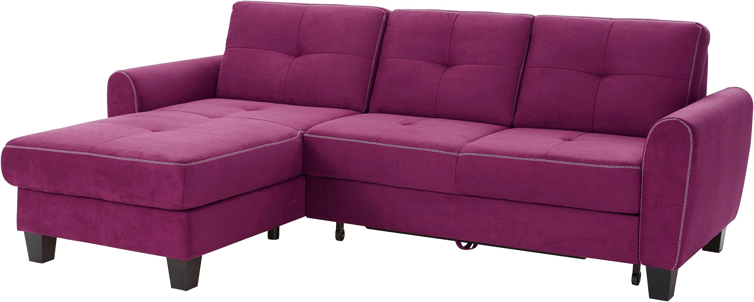 sit&more Ecksofa »Varese L-Form«, mit Federkern, wahlweise mit Bettfunktion und Stauraum