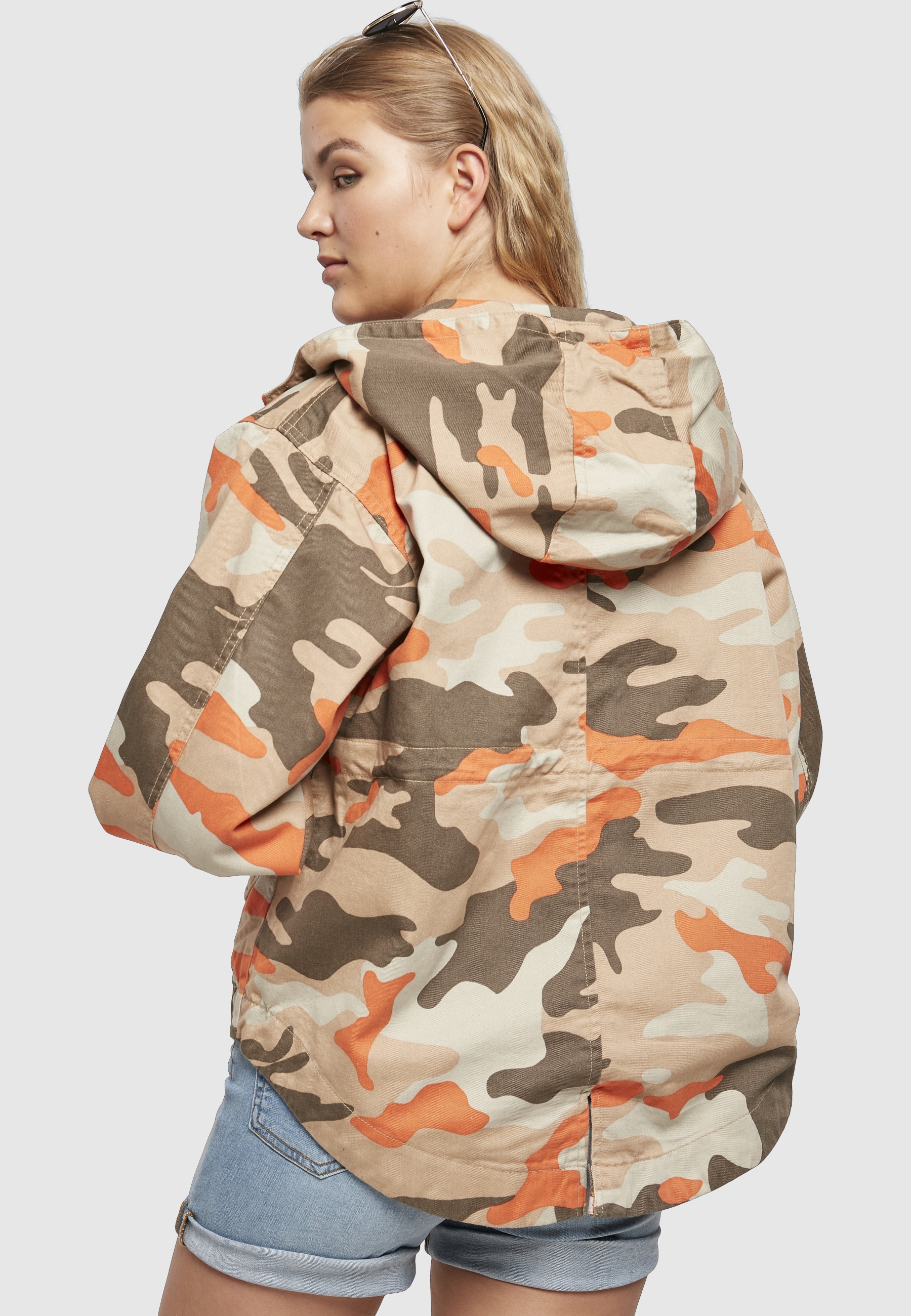 URBAN CLASSICS Allwetterjacke »Urban Classics Damen Ladies Oversized Camo Parka Jacket« 1 Stk. tlg. mit Kapuze
