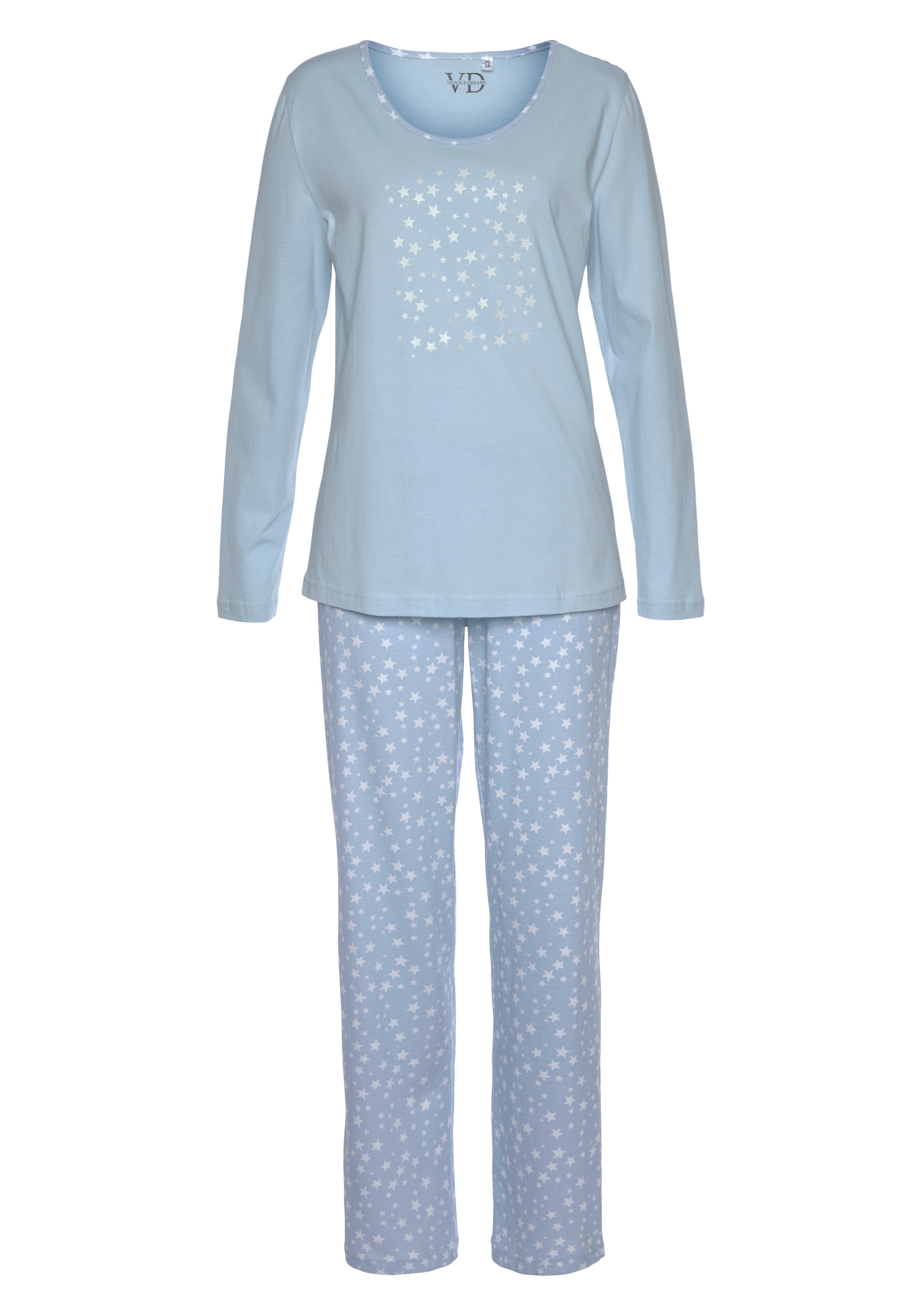 Vivance Dreams Pyjama 2 Stk. tlg., mit Sternenprint günstig online kaufen