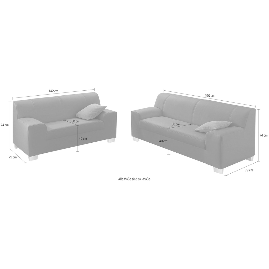 DOMO collection Polstergarnitur »Amando«, (Spar-Set), bestehend aus 2er- und 3er-Sofa