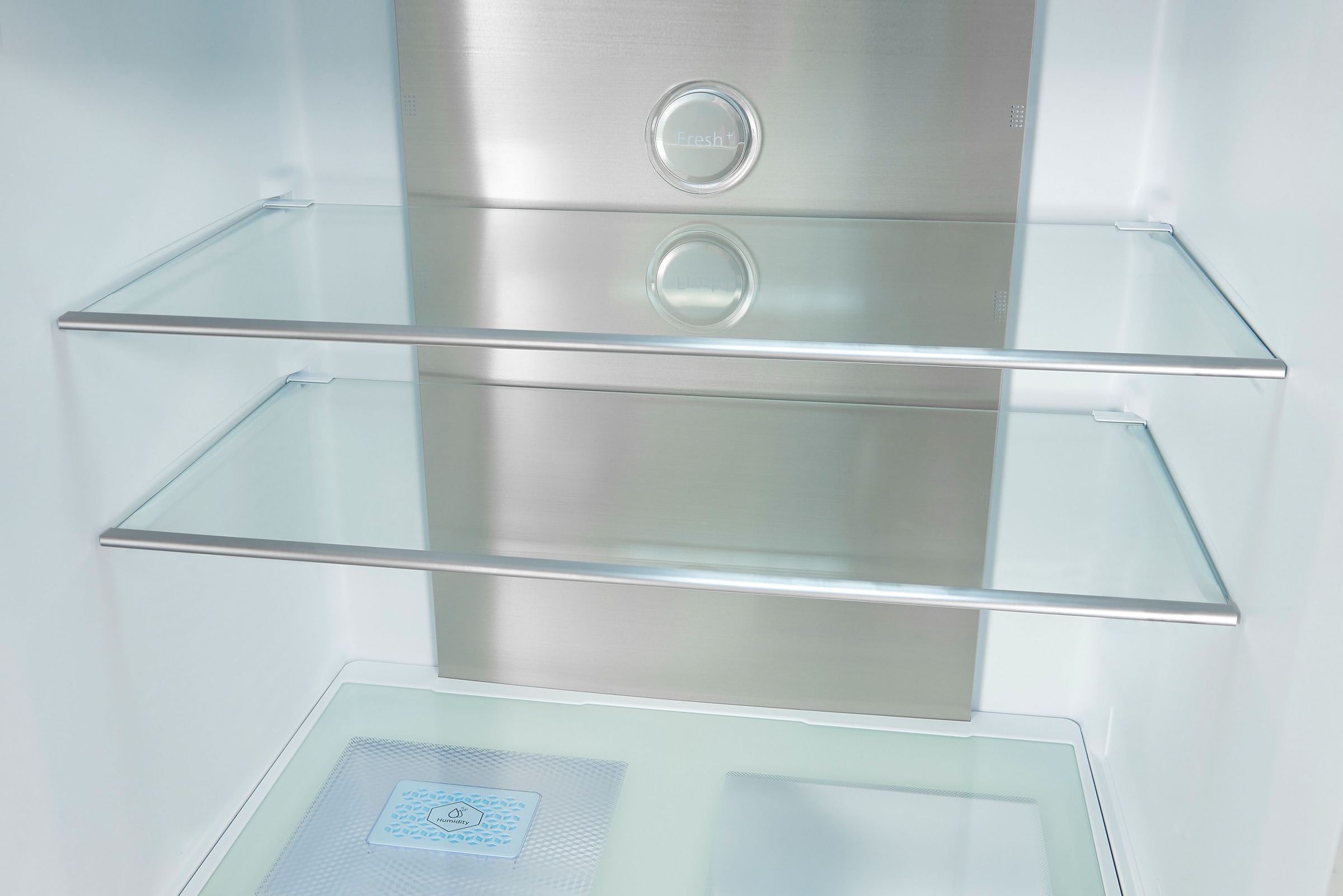 exquisit Multi Door »MD430-100-WS-200E inoxlook«, 432 L Volumen, Total NoFrost, Schnellgefrieren, 4 Sterne