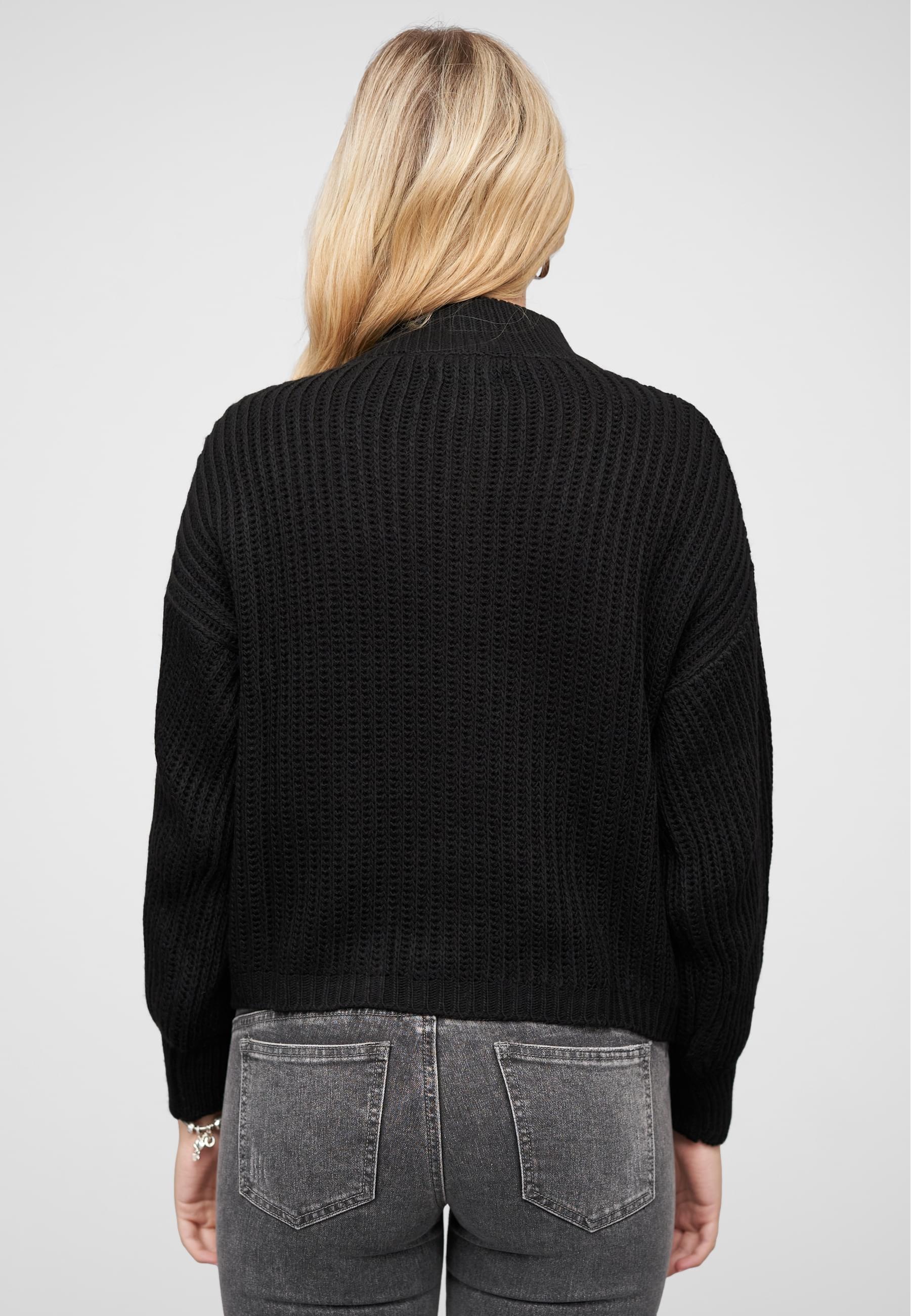 CLOUD 5IVE Rundhalspullover »CLOUD 5IVE Pullover mit Stehrollkragen und V-Ausschnitt«, (1 tlg.)