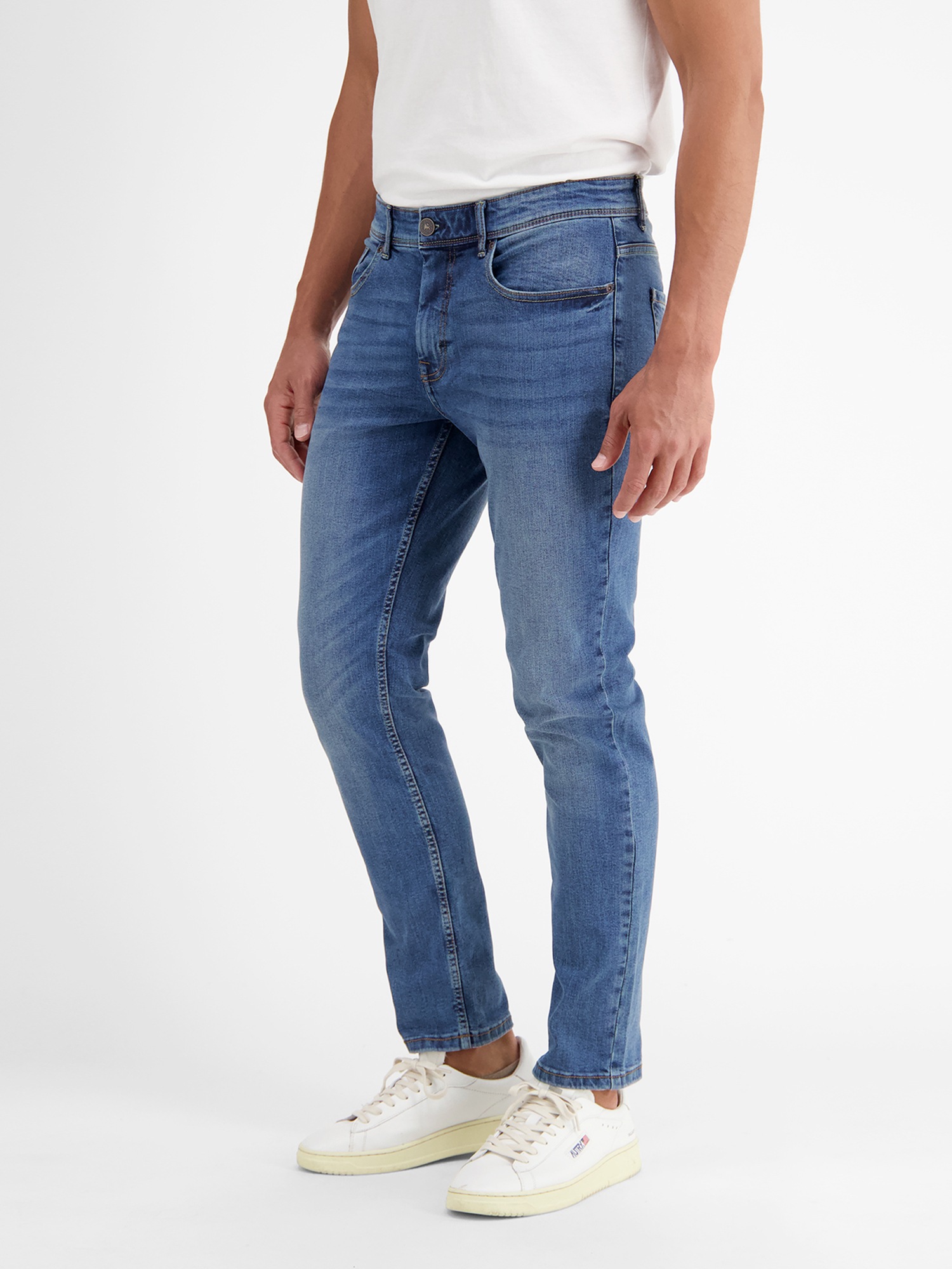LERROS Relaxhose »LERROS BAXTER 5-Pocket-Denim, RELAXED FIT, unifarben«