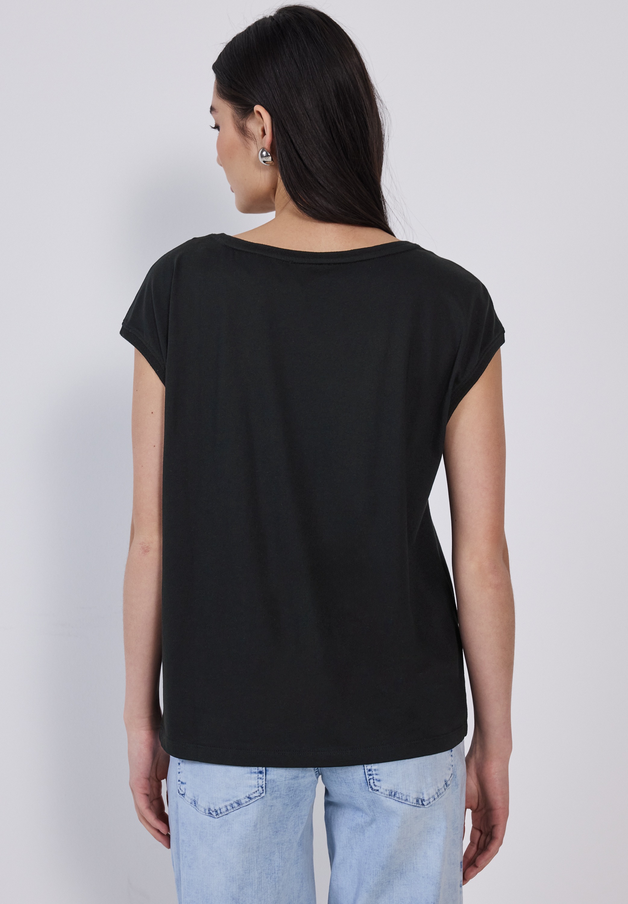 STREET ONE STUDIO T-Shirt, mit U-Boot-Ausschnitt