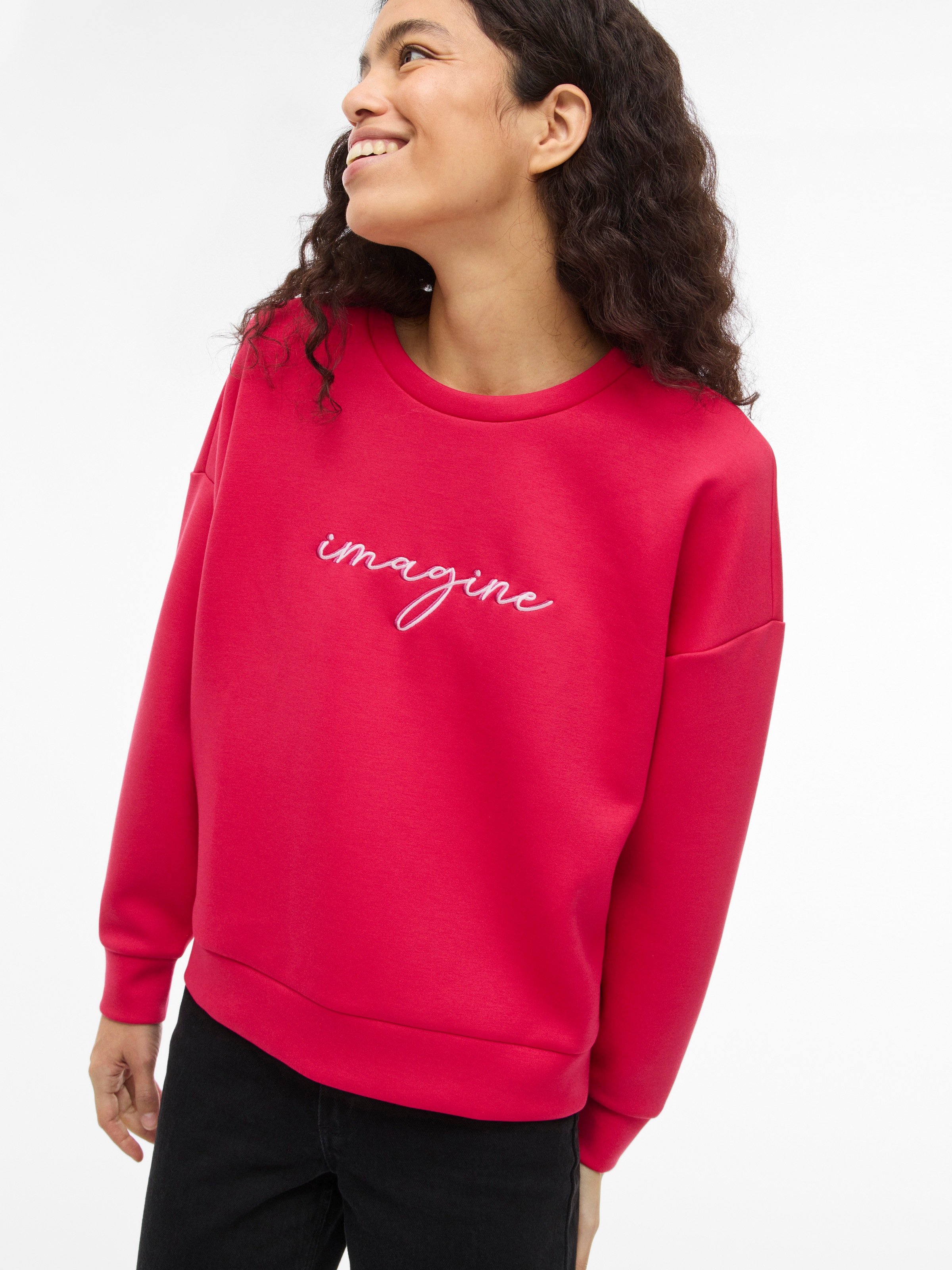 Vila Sweater "VISIFFI IMAGINE O-NECK L/S TOP/PB" günstig online kaufen