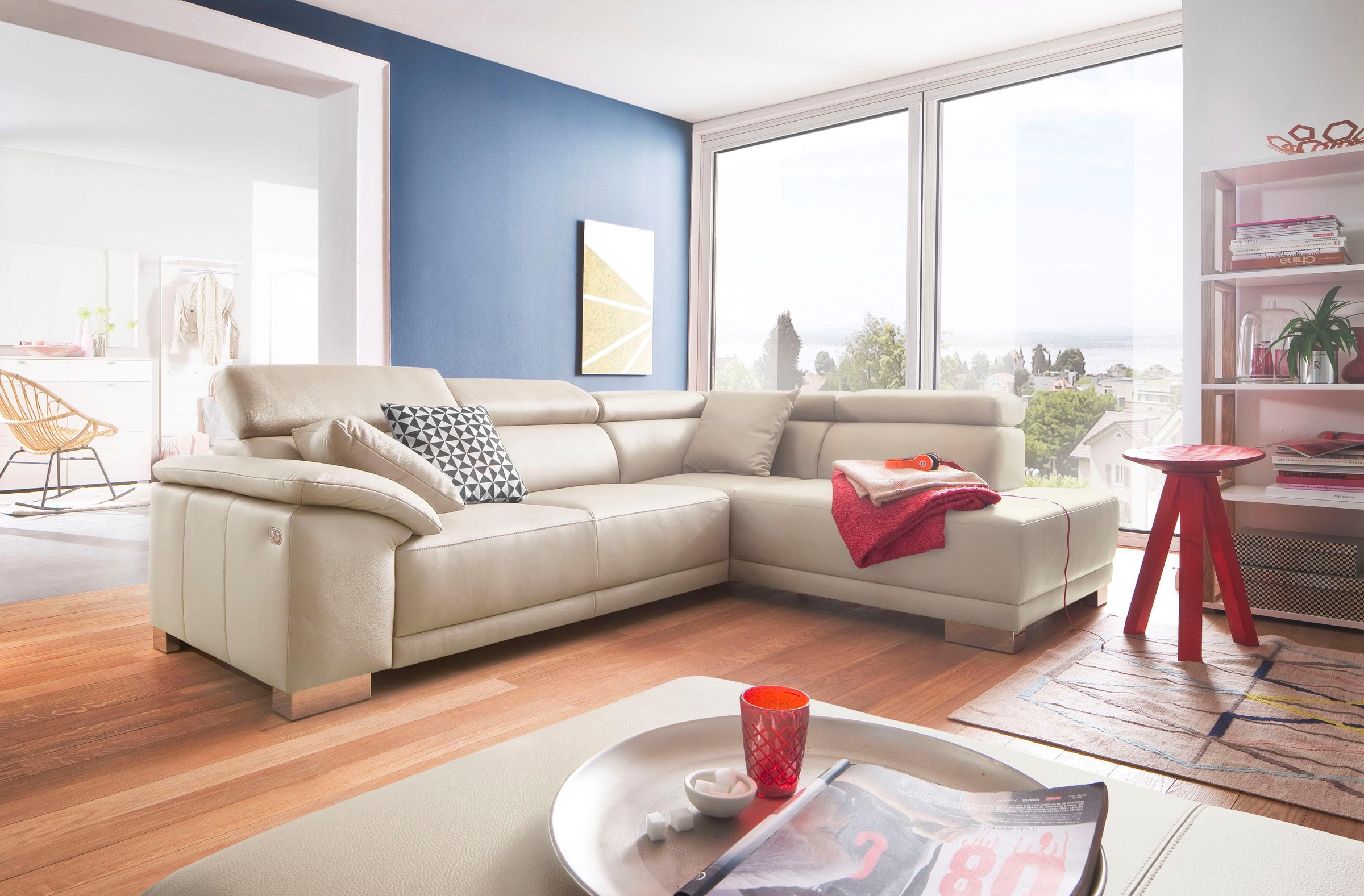 3C Candy Ecksofa "Menorca modern und bequem, OTTOs Choice, L-Form", Kopftei günstig online kaufen