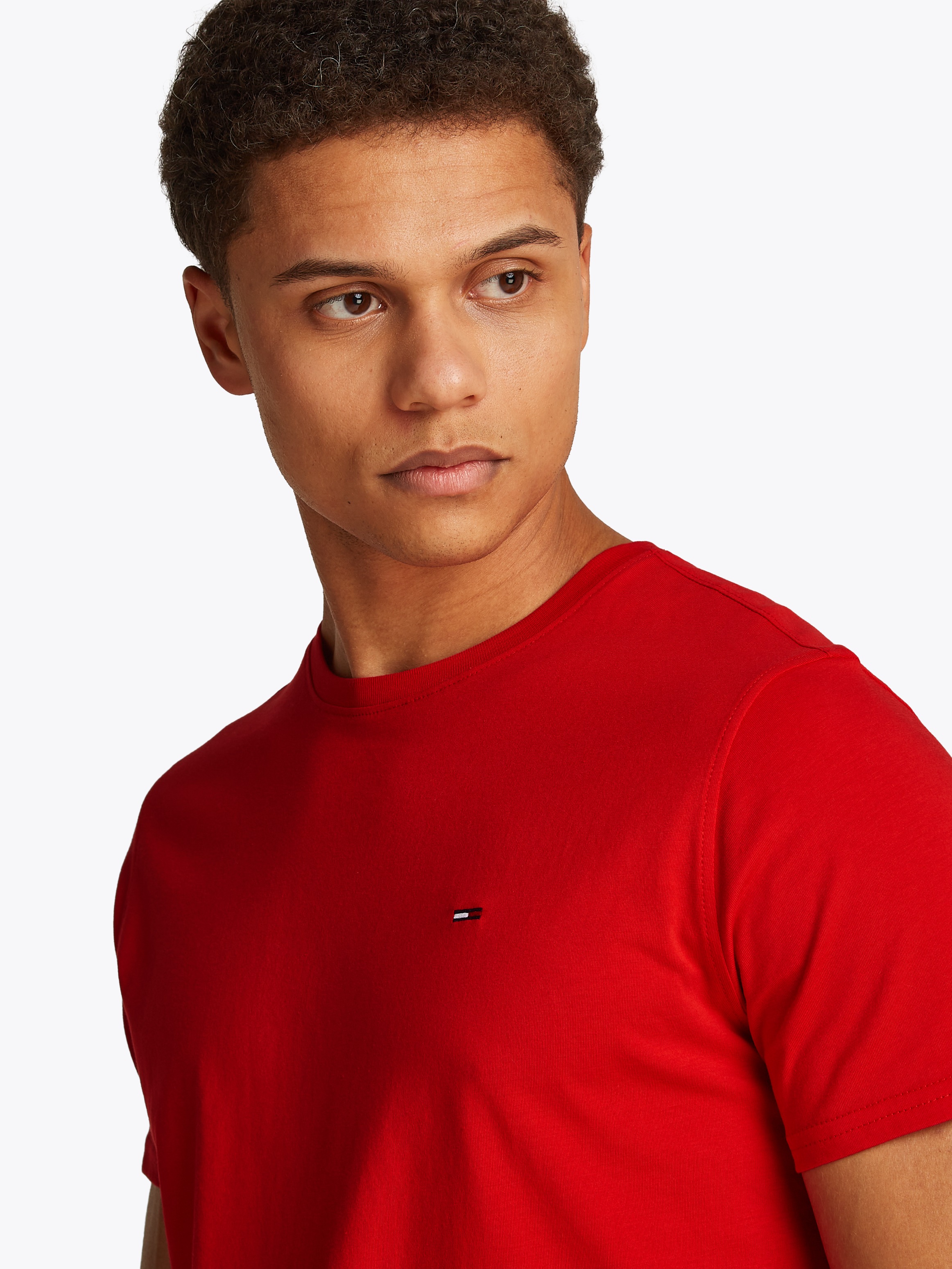 Tommy Jeans T-Shirt "TJM ESSENTIAL SOLID TEE", Regular Fit mit Rundhalsauss günstig online kaufen