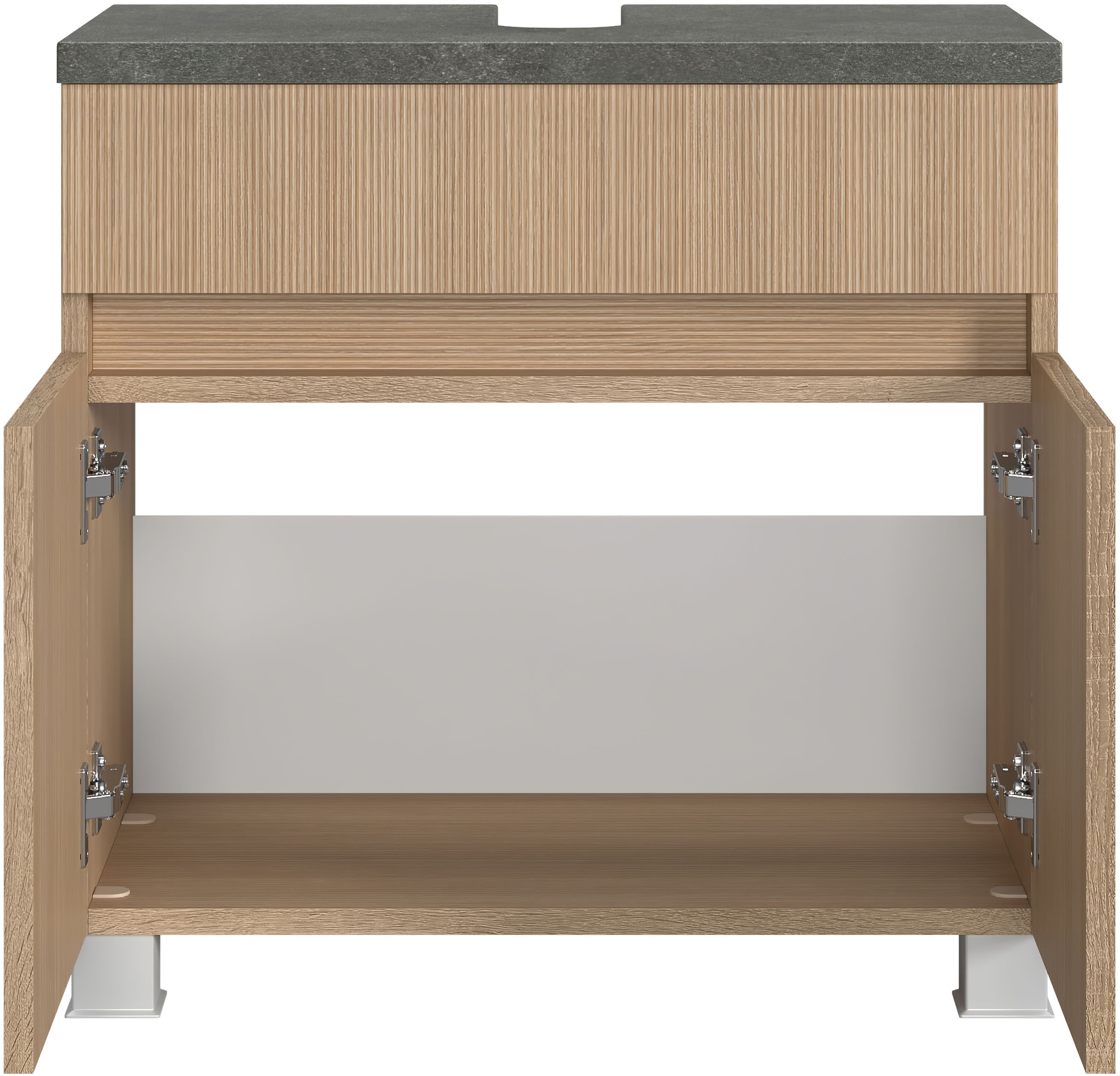 welltime Badmöbel-Set »Set 120 cm breit, Badmöbel mit LED-Beleuchtung«, Held Möbel, 5tlg. Unterbecken-Set, Eixo
