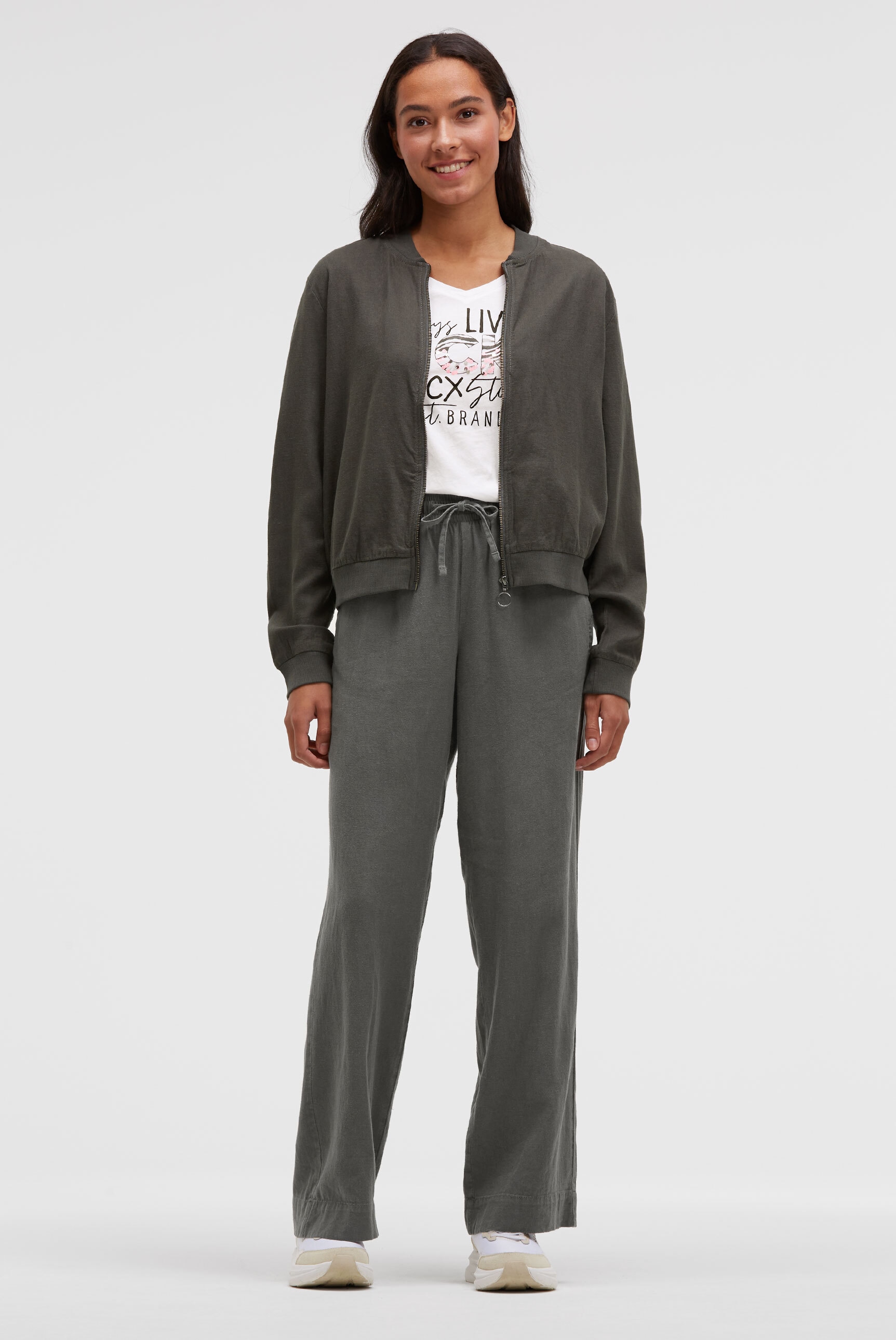 SOCCX Blouson ohne Kapuze mit Rippbündchen im Ärmel