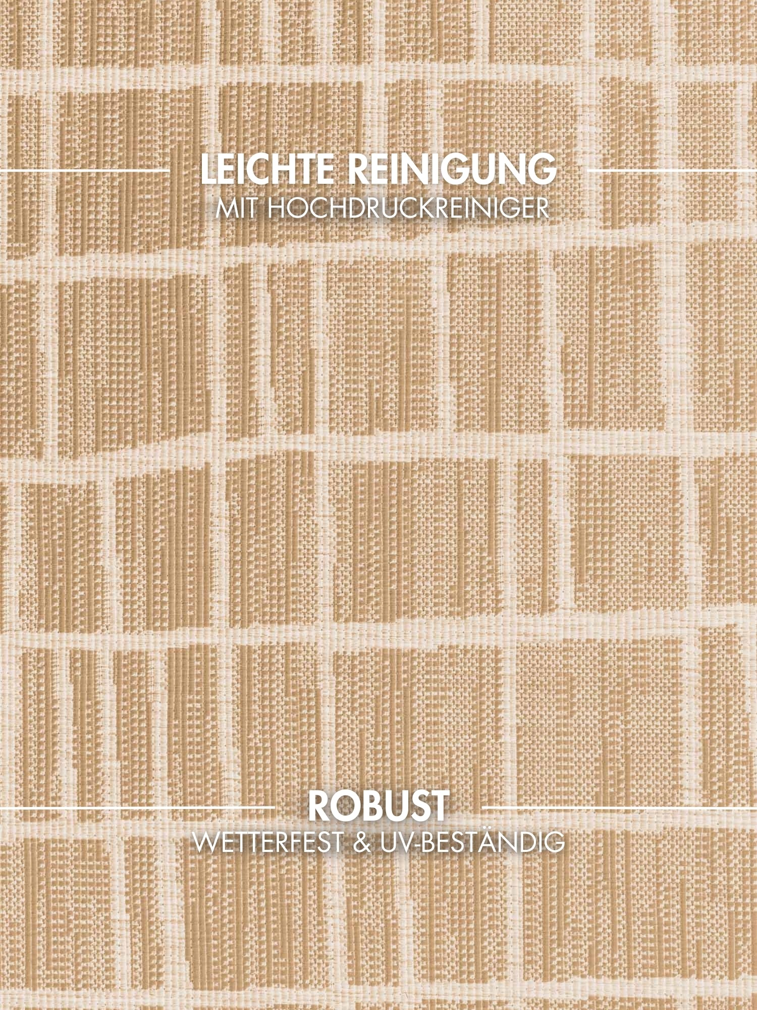 Teppich TED BAKER "Crouch, Wendeteppich", jute weiß, H:8mm Ø:200cm, Polypropylen, Teppiche, Teppich, Designteppich, Wetterfest, Pflegeleicht, Modern, Wohnzimmer, Terrasse 3