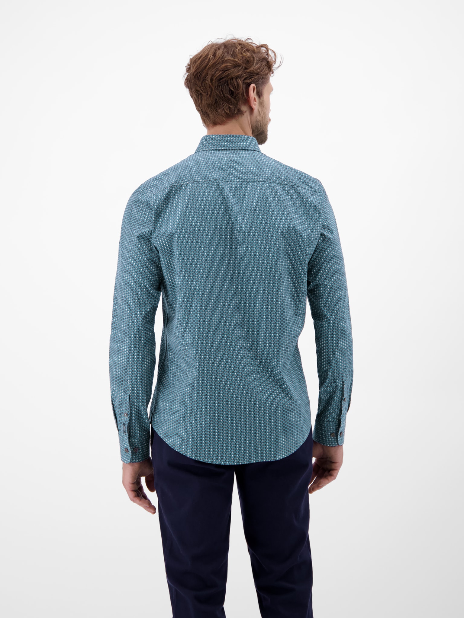 LERROS Langarmhemd mit Logo Stickerei