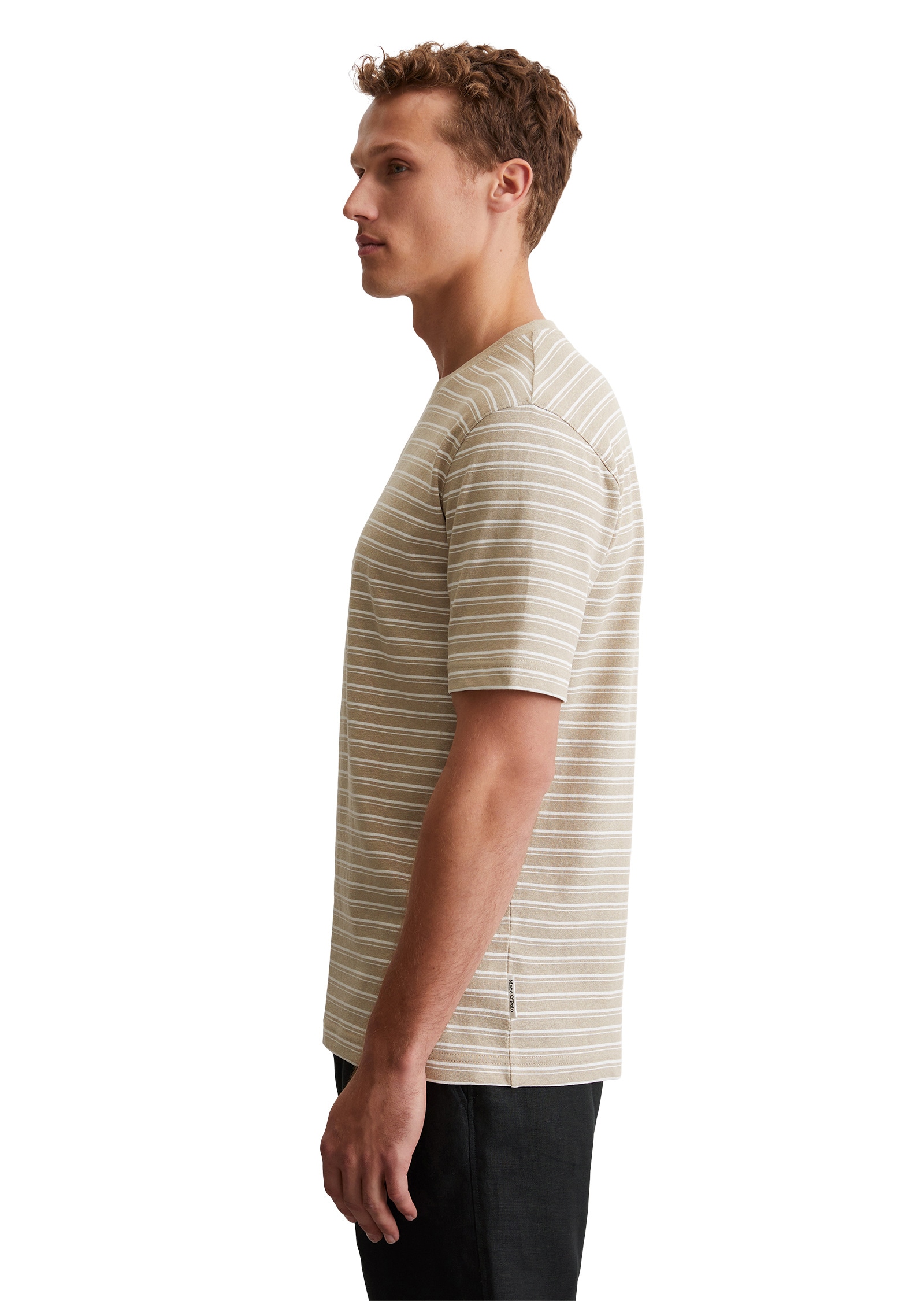 Marc O'Polo T-Shirt »aus Bio-Baumwoll-Leinen-Mix«