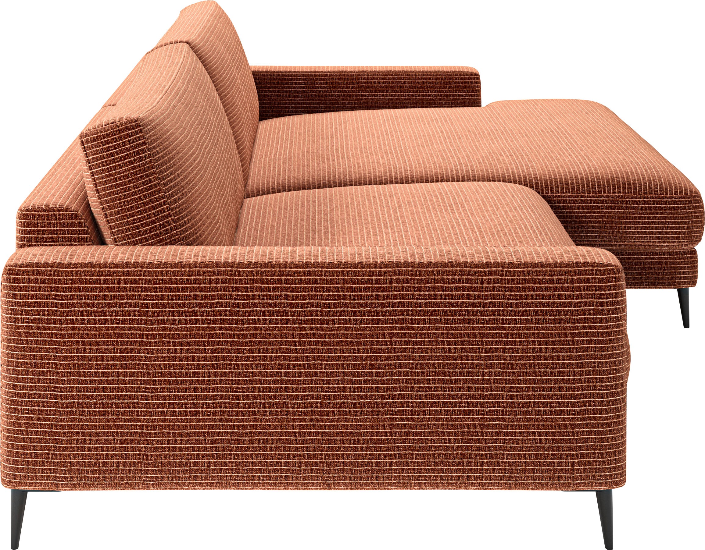 INOSIGN Ecksofa »Downtown, B/T/H: 272/190/84 cm L-Form«, weicher Sitzkomfort auch in Cord und Bouclé, incl. Zierkissen