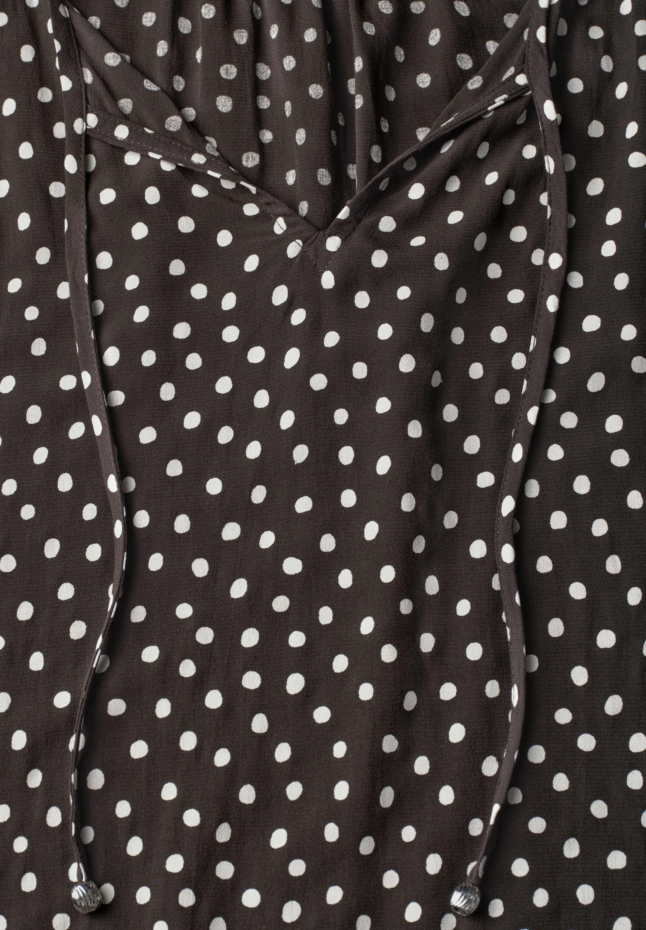 STREET ONE Shirtbluse mit geschlitztem Rundhalsausschnitt