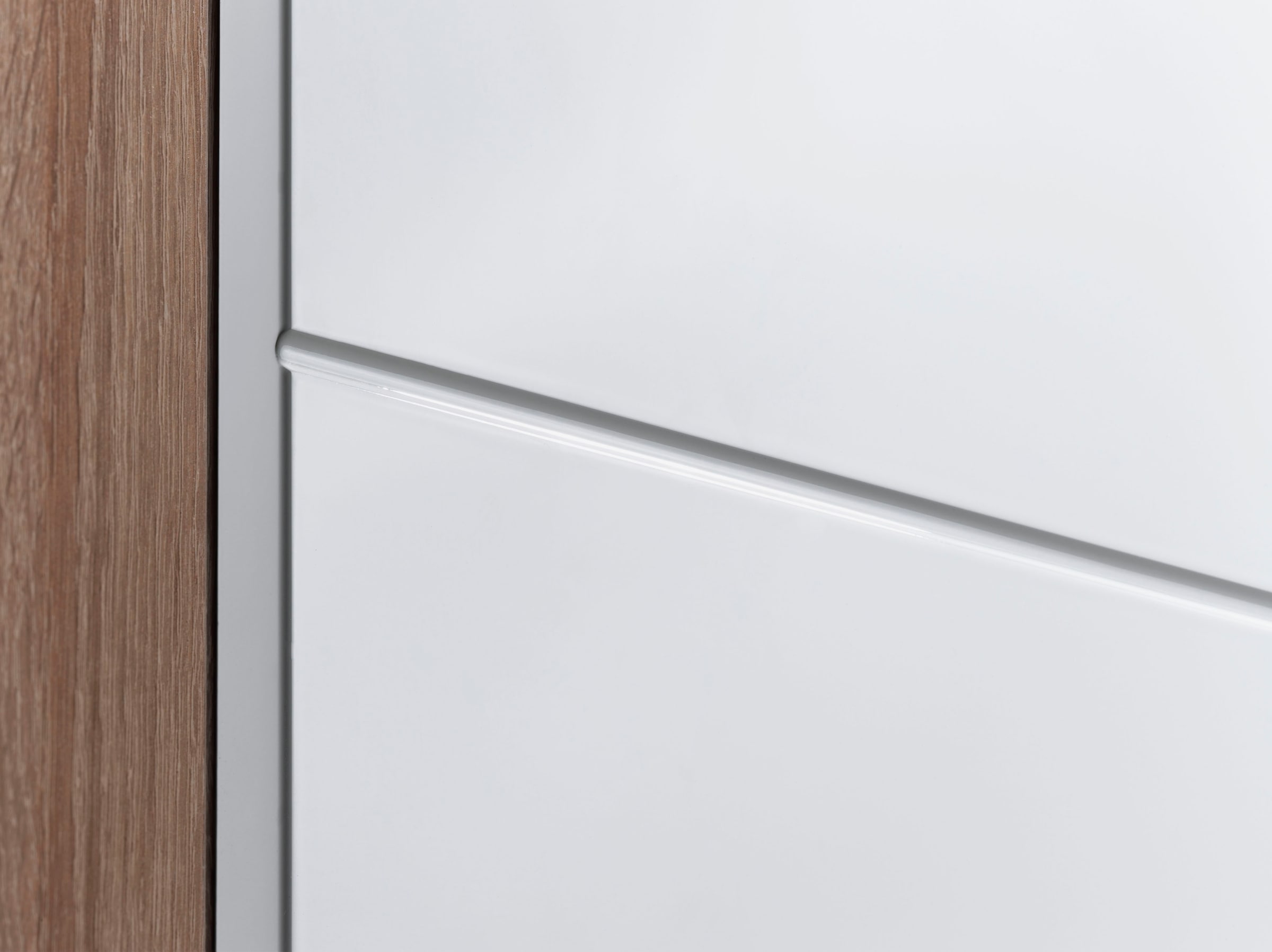 byLIVING Waschbeckenunterschrank »Nebraska«, Breite 80 cm, Badezimmerschrank, MDF-Fronten in Hochglanz-Optik
