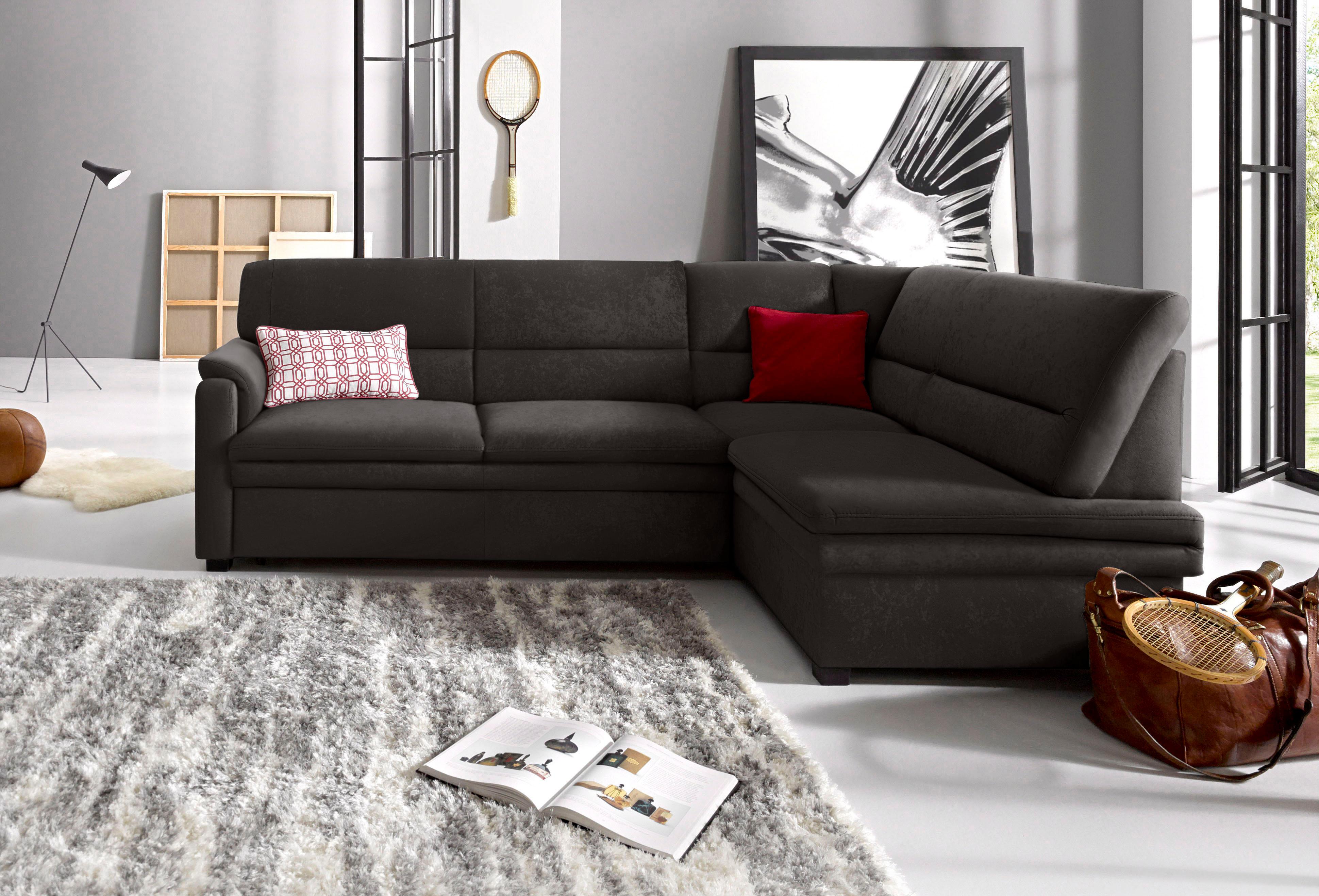 sit&more Ecksofa "Pisa L-Form" mit Federkern, wahlweise mit Schlaffunktion