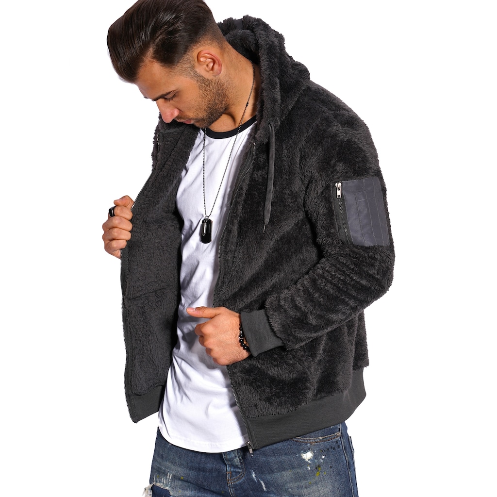 behype Sweatjacke »Teddy-Zip«