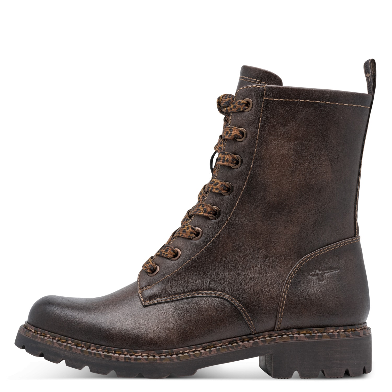 Tamaris Schnürstiefelette  Blockabsatz, Boots mit Schnürsenkeln im Animal-Look