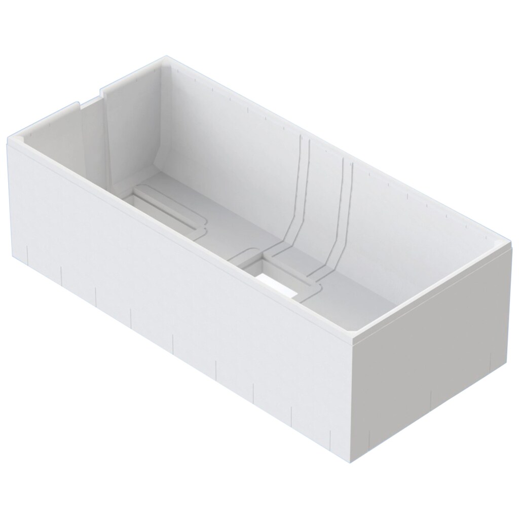 OTTOFOND Badewanne »Cubic«, (Komplett-Set, 4 tlg.)