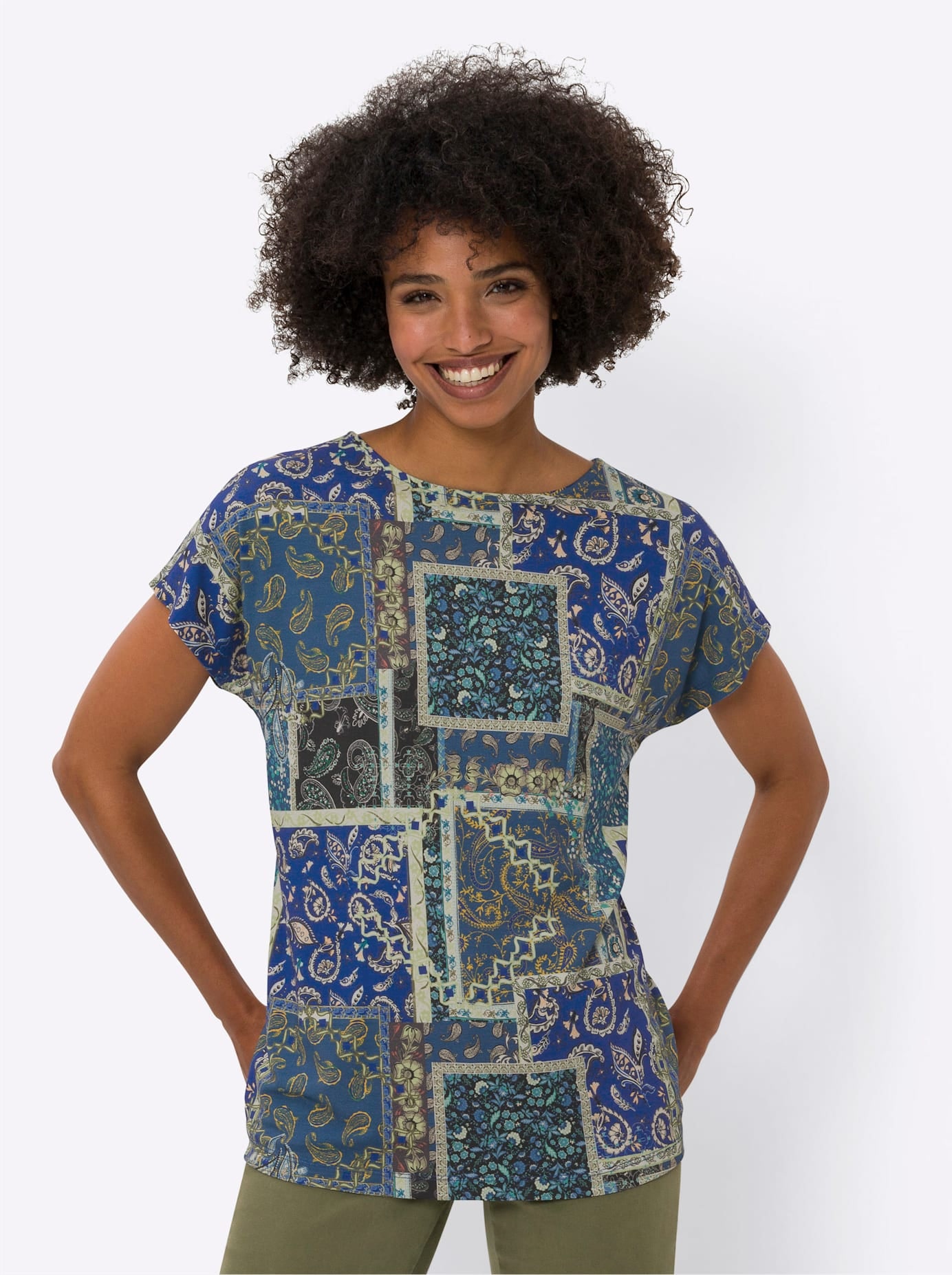 heine Kurzarmshirt »Druck-Shirt«, (1 tlg.)