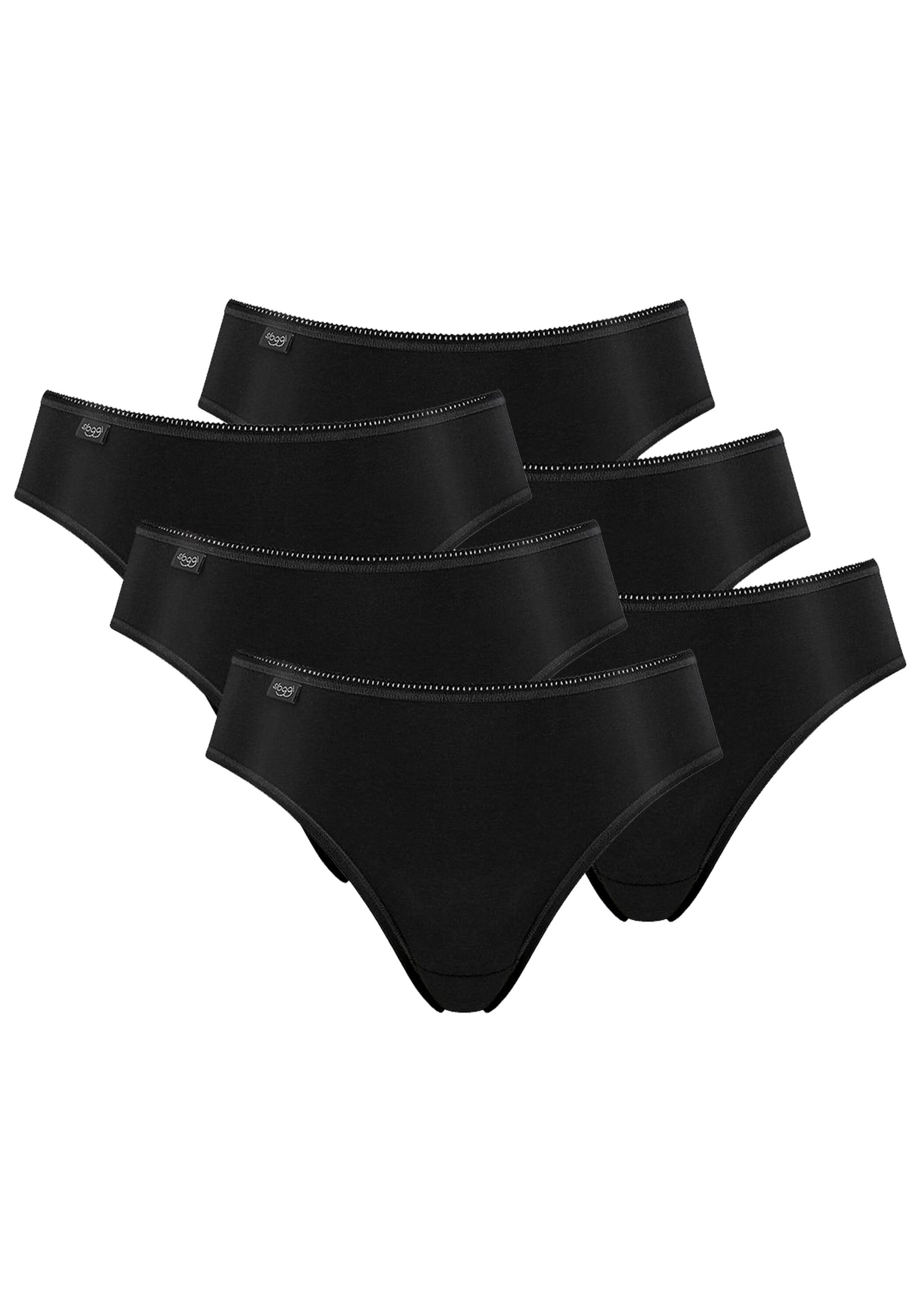 SLOGGI Damen Slip "Slip 6er Pack", Gr. 44, schwarz, Obermaterial: 88% Polyamid PA. 12% Elasthan EL., Unterhosen