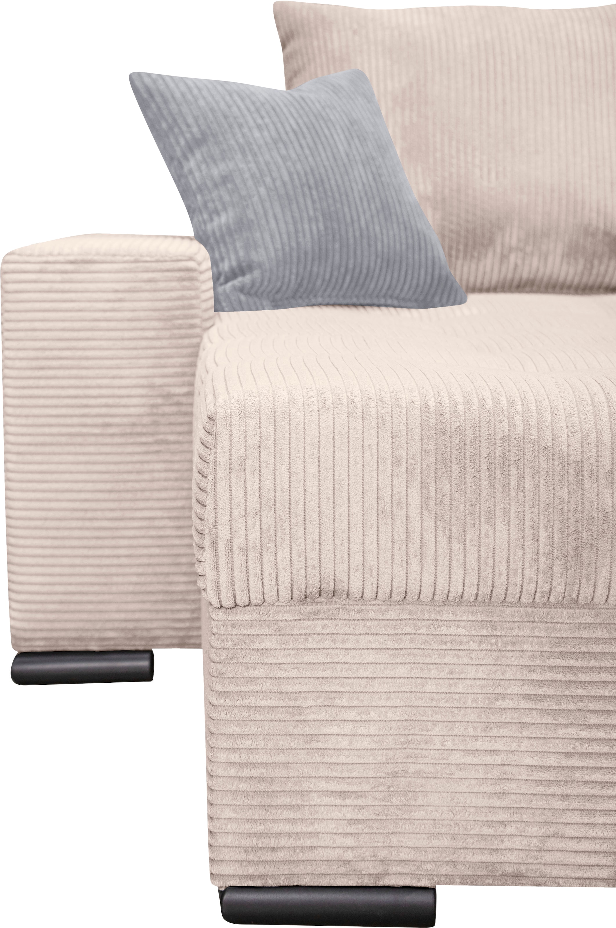 COLLECTION AB Wohnlandschaft »Josy XL U-Form, B: 313 cm in Cord, Cord-Mix« mit Bettfunktion, Bettkasten & 2 Zierkissen, Federkern