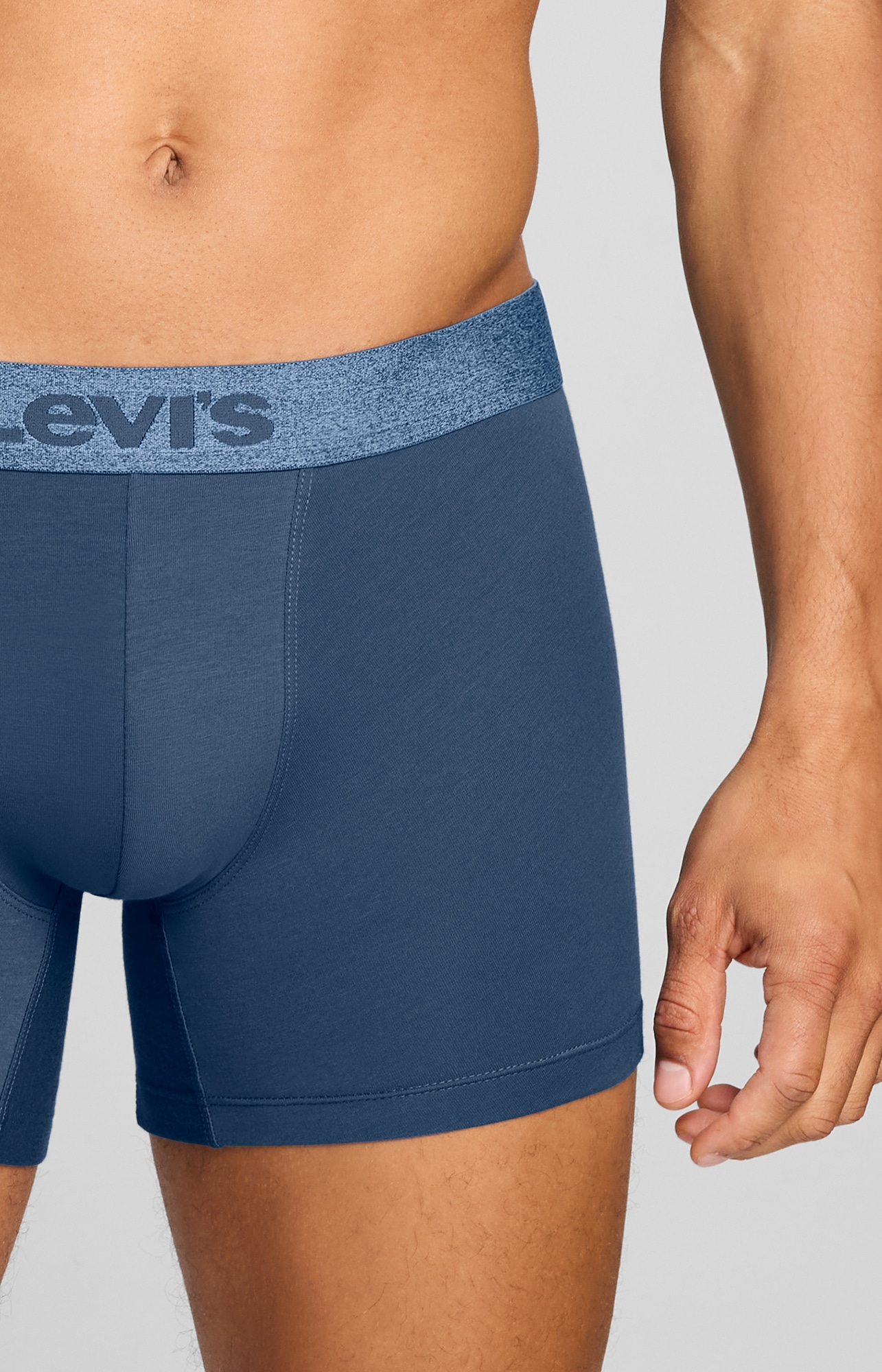 Levi's® Boxer »LEVIS MEN MEL WB BOXER BRIEF« ohne Eingriff, tonaler Logobund, elastisch, Cotton-Mix