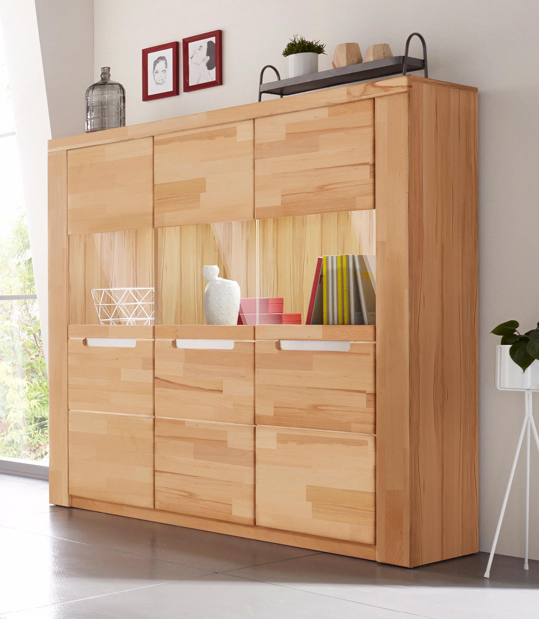 Highboard »Kolding«, Breite 140 cm mit 3 Glastüren