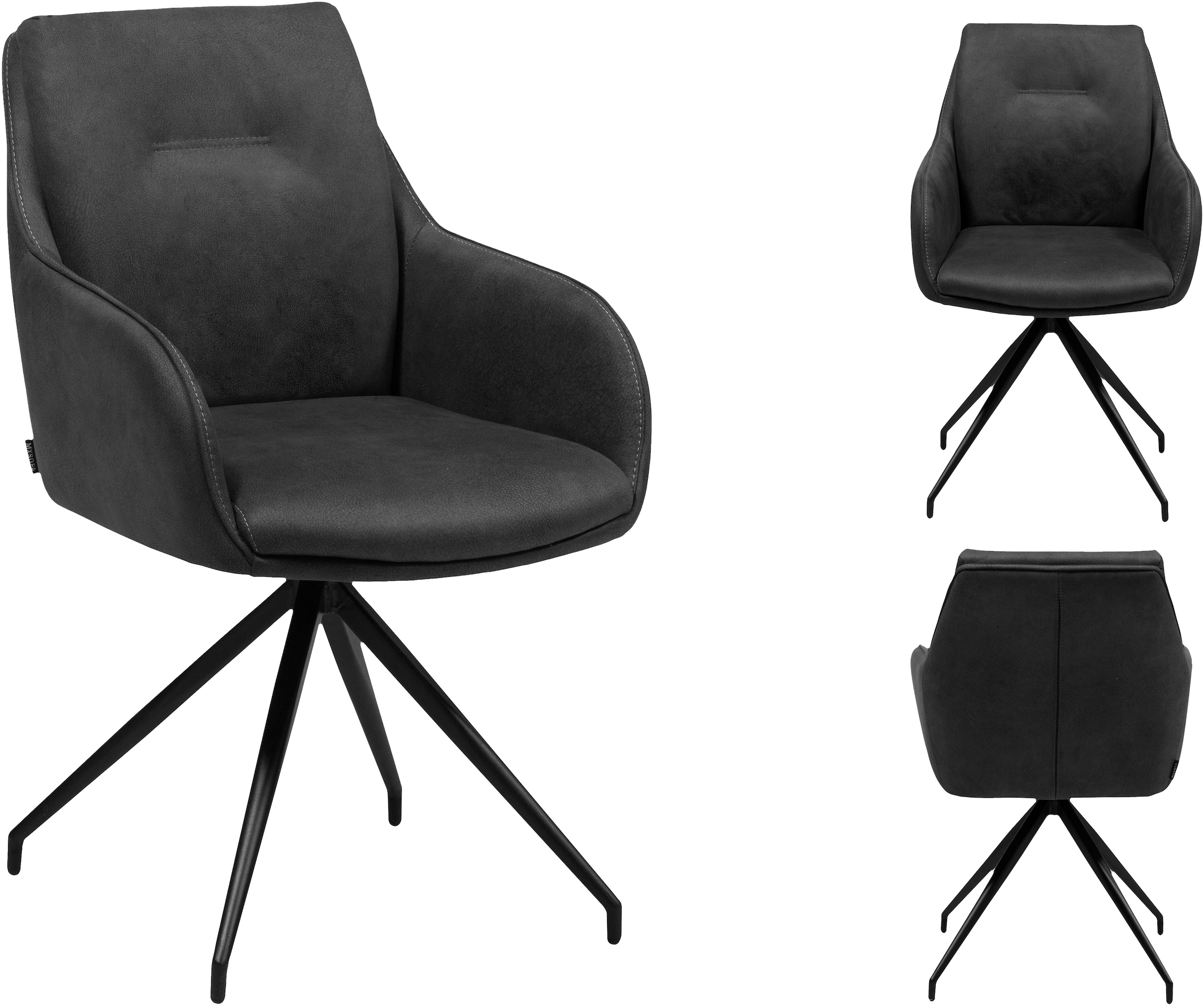 OMG Design Esszimmerstuhl »Tijn«, (Set), 2 St., Stoff, Drehstuhl, Armlehnenstuhl, pflegeleicht