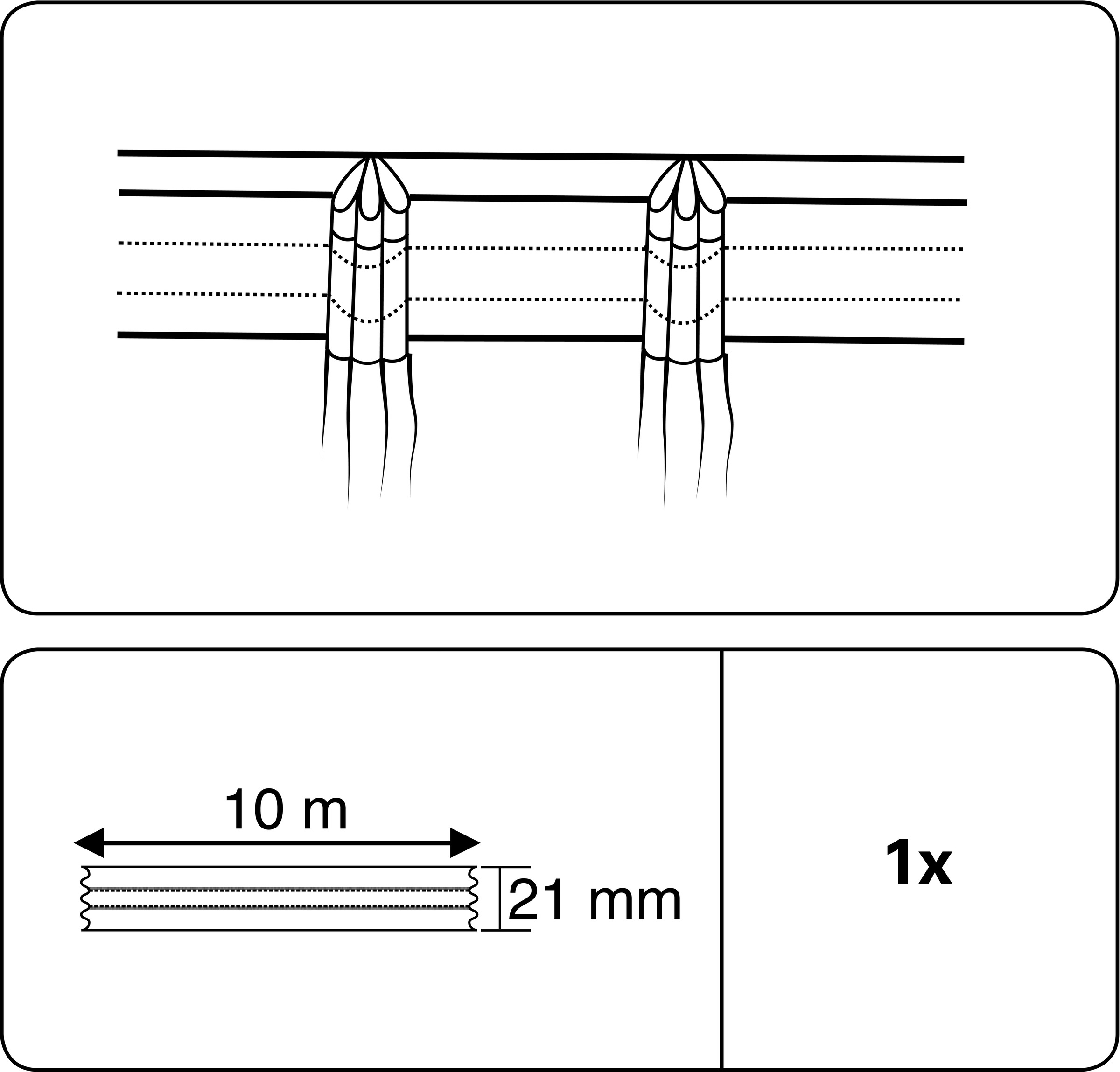 GARDINIA Faltenband »Faltenband 1000«, (1 St.), Zubehör Vorhangschiene Kunststoff