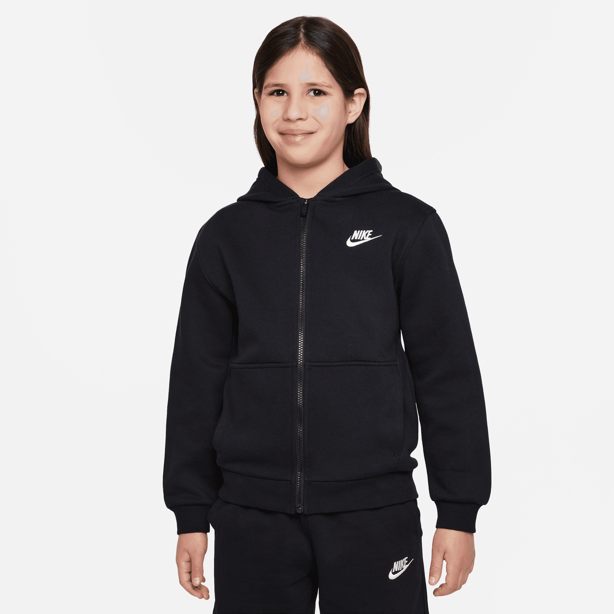 Nike Sportswear Kapuzensweatjacke "CLUB FLEECE BIG KIDS FULL-ZIP HOODIE"