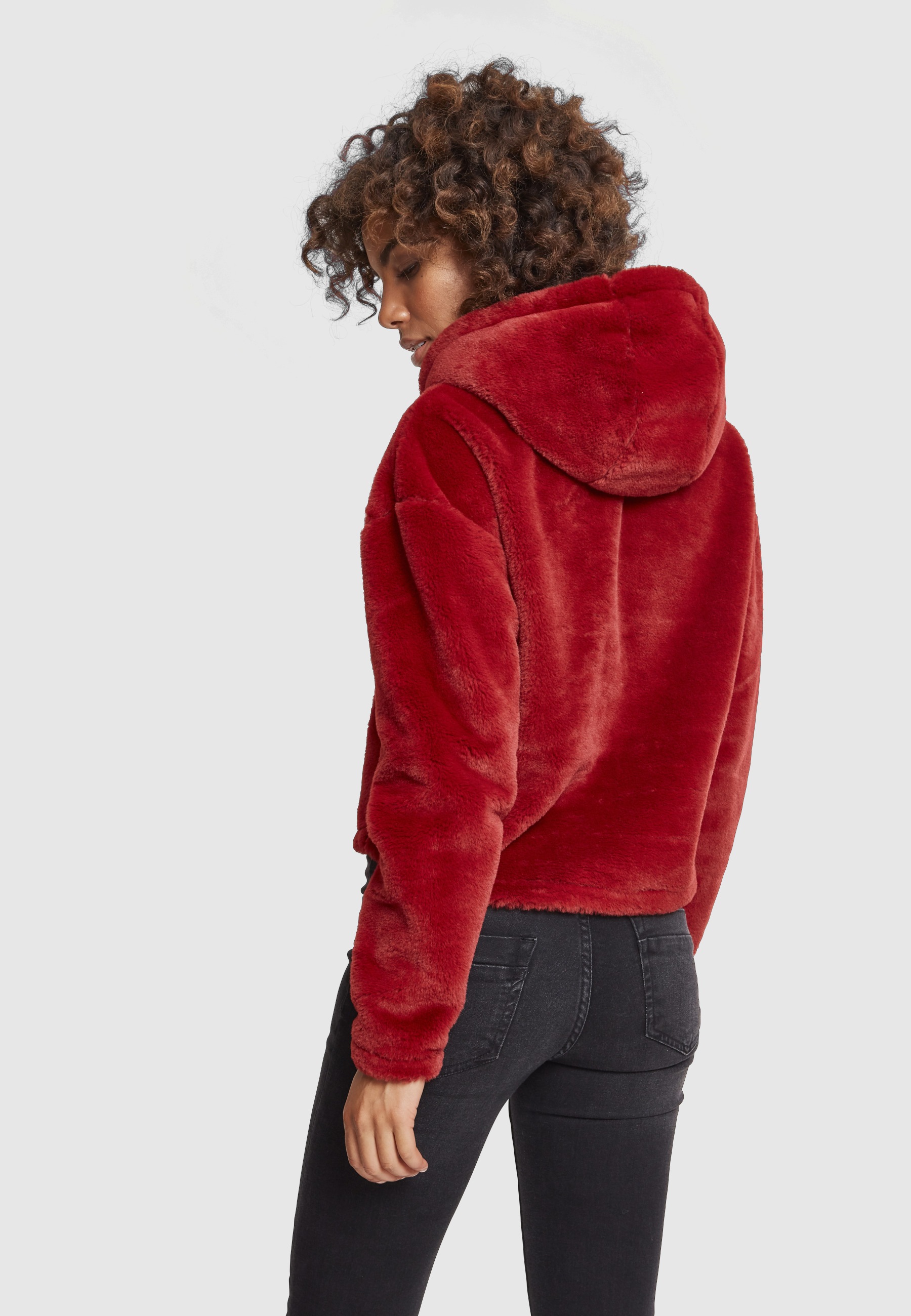 URBAN CLASSICS Sweatshirt »Urban Classics Damen Ladies Oversize Short Teddy Hoody«, 1 Stk.
