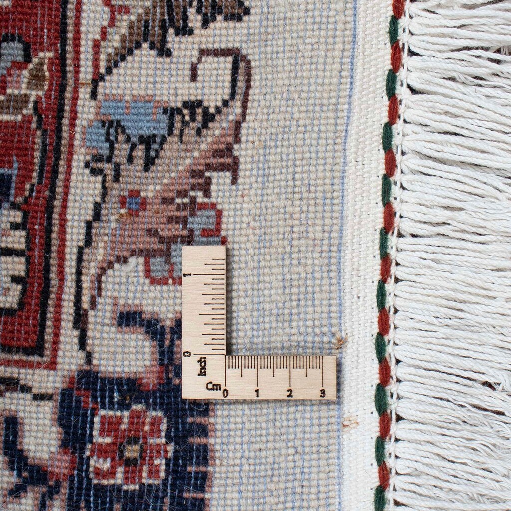 Wohnen Teppiche morgenland Wollteppich »Kaschmar Blumenmuster Beige 327 x 204 cm«, rechteckig, 1 mm Höhe, Unikat mit Zertifikat 