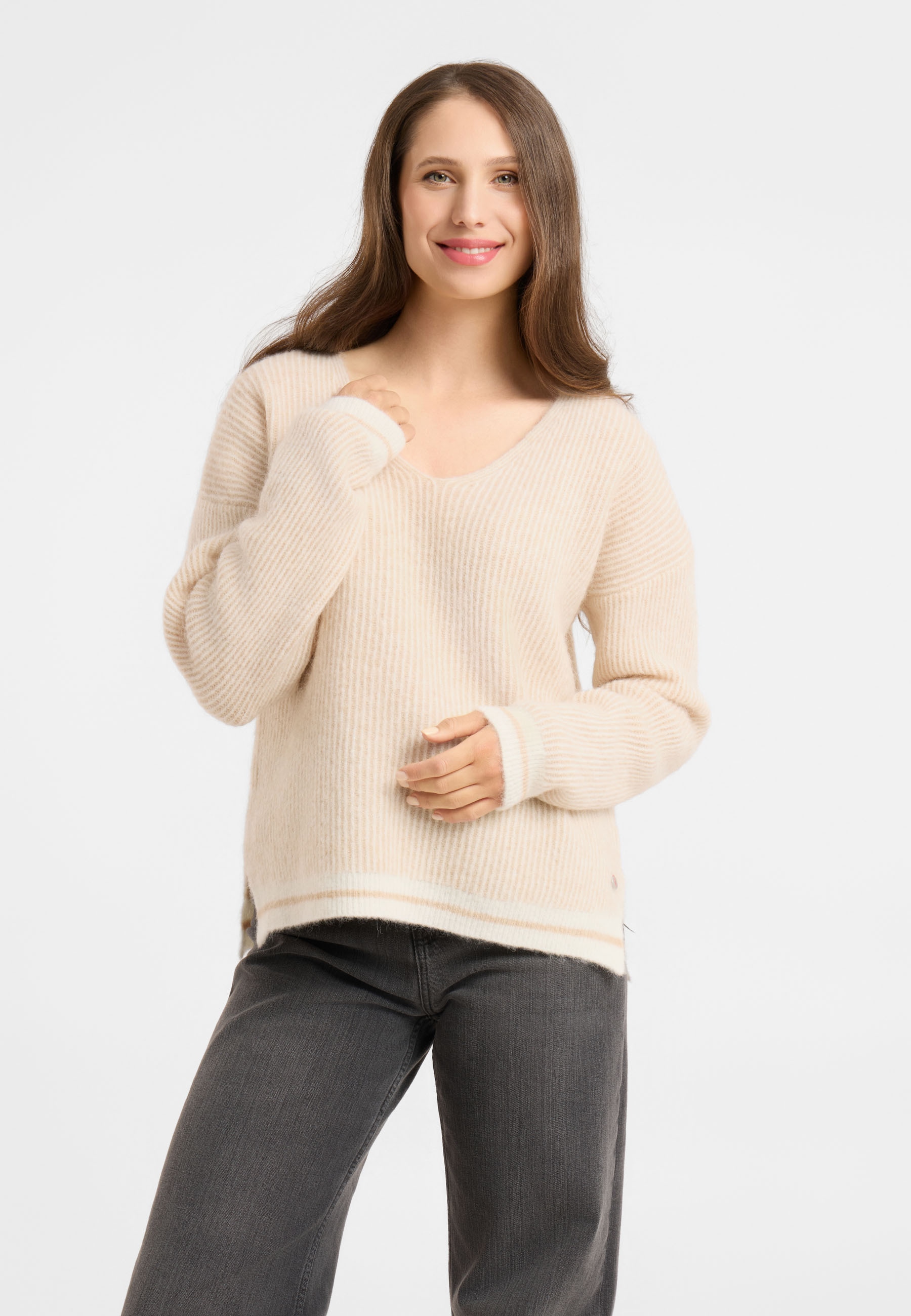 Frieda & Freddies Strickpullover "Frieda & Freddies Strickpullover mit V-Ausschnitt"