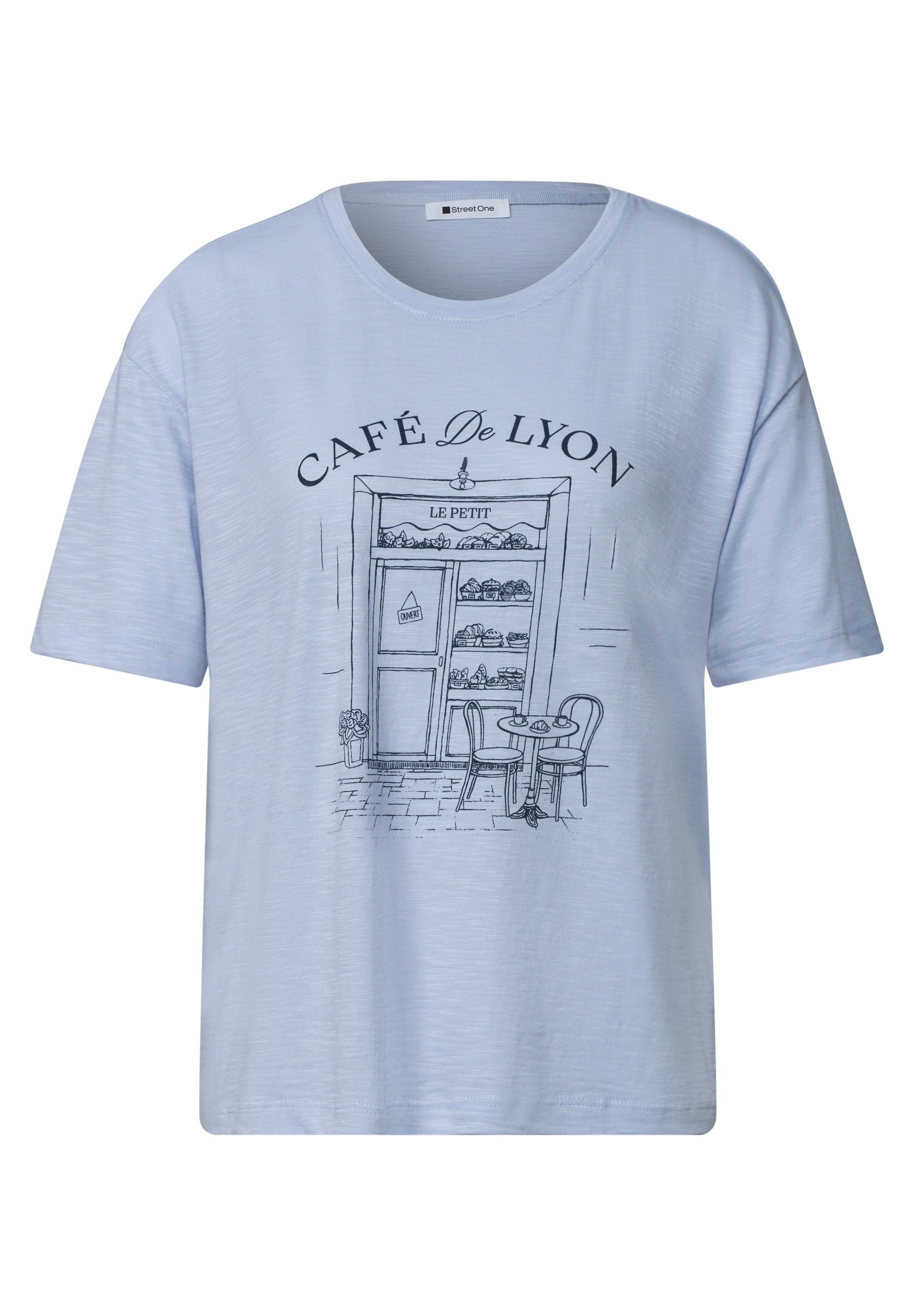 STREET ONE Rundhalsshirt Sommershirt mit Frontprint