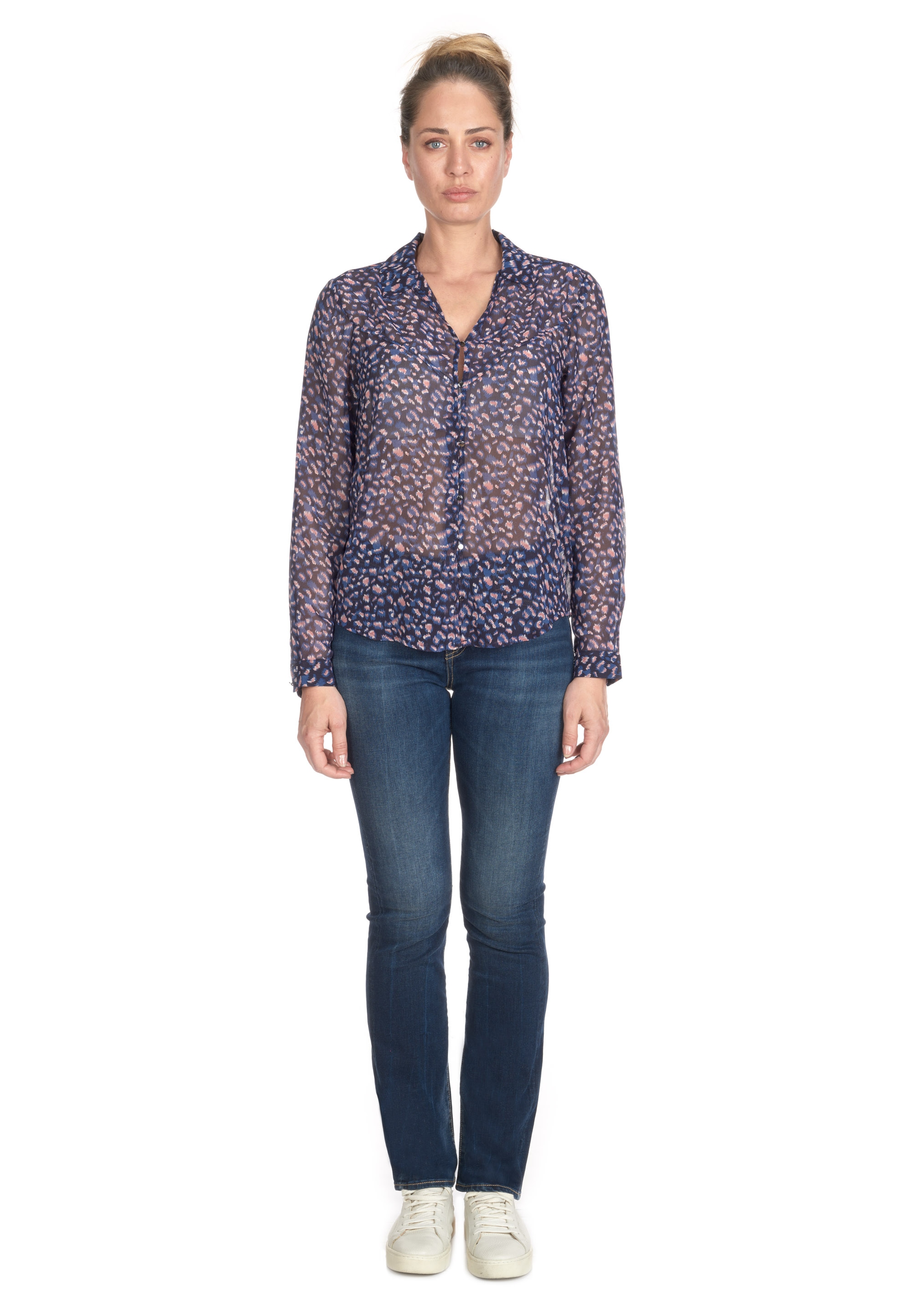 Le Temps Des Cerises Klassische Bluse »LUZ«, mit tollem Animal-Print