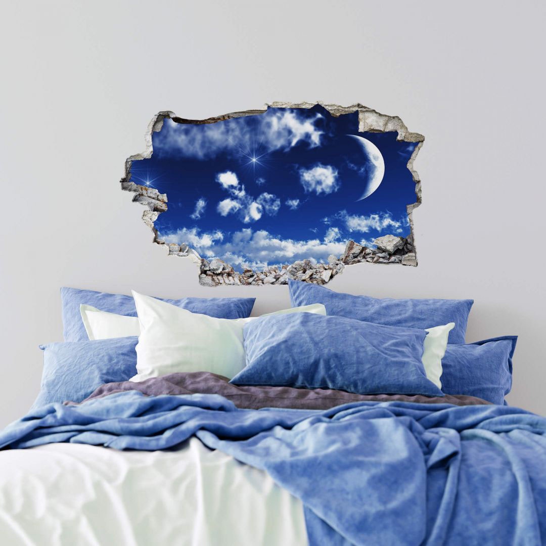 Wall-Art Wandtattoo »Wolken Sticker 3D Mond Himmel«, (1 St.) kaufen | BAUR