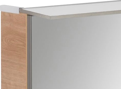 FACKELMANN Spiegelschrank »PE 60 - Ast-Eiche«, Badmöbel Breite 60 cm, 2 Türen doppelseitig verspiegelt